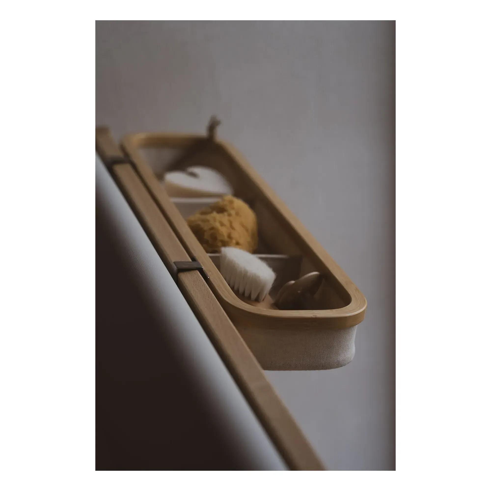 Quax Hanging Basket with Compartments - Beige, Bamboo alternate view