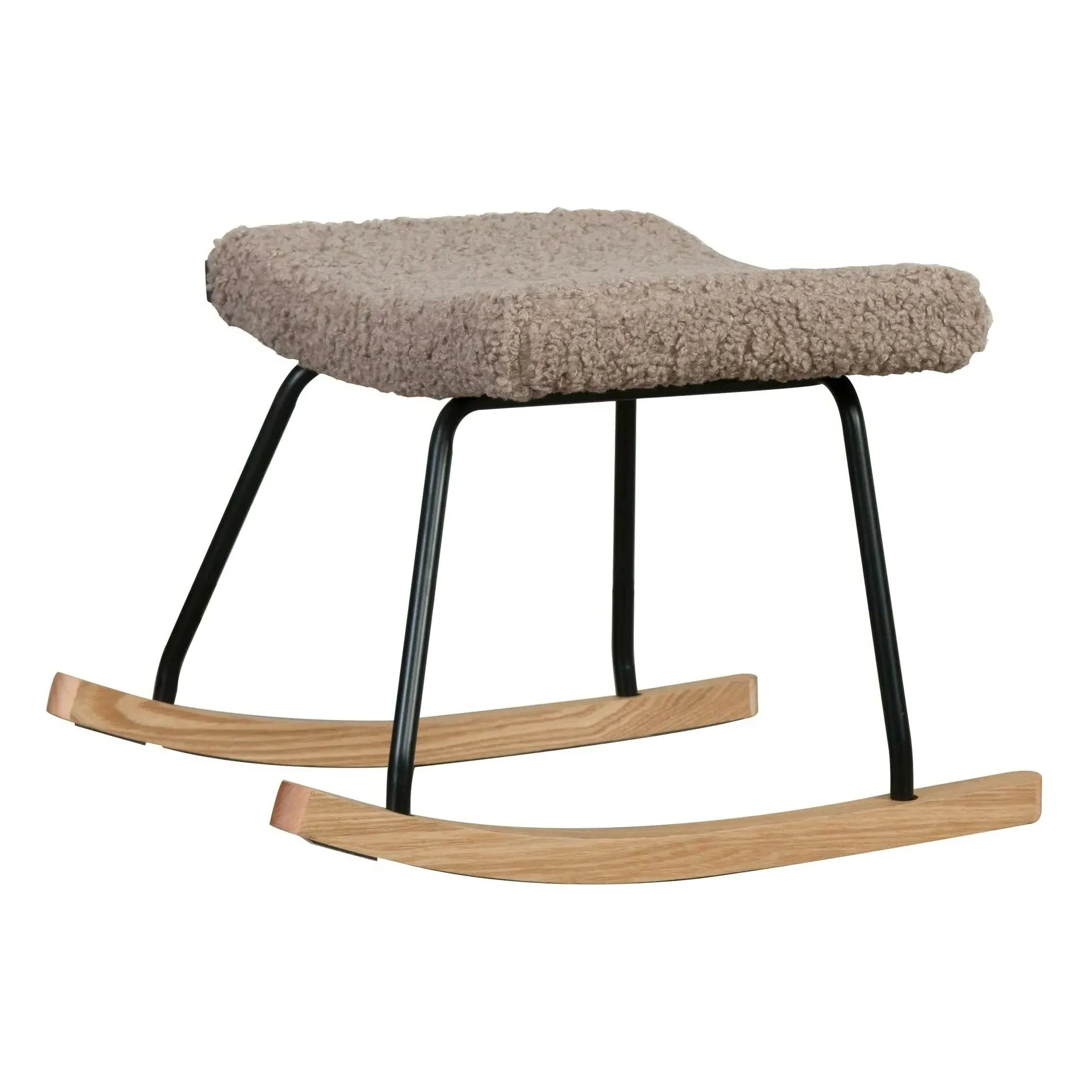 Rocking Hocker De Luxe Footrest - Light Grey, Teddy Fabric product