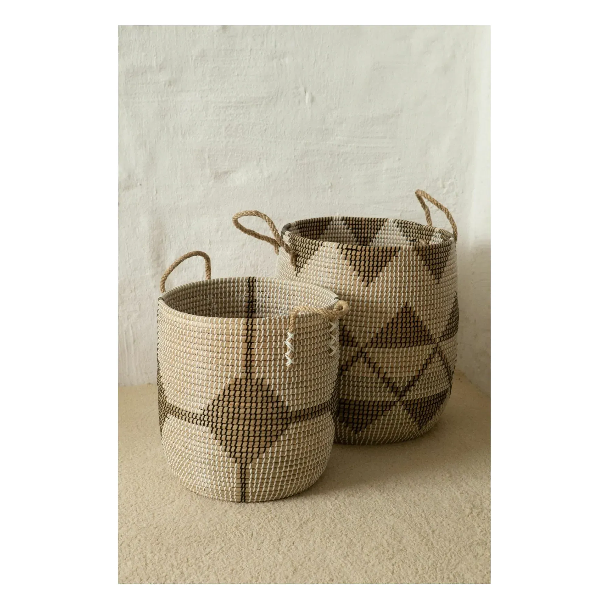 Storage Baskets Set of 2 - Beige, Sea Wicker alternate view