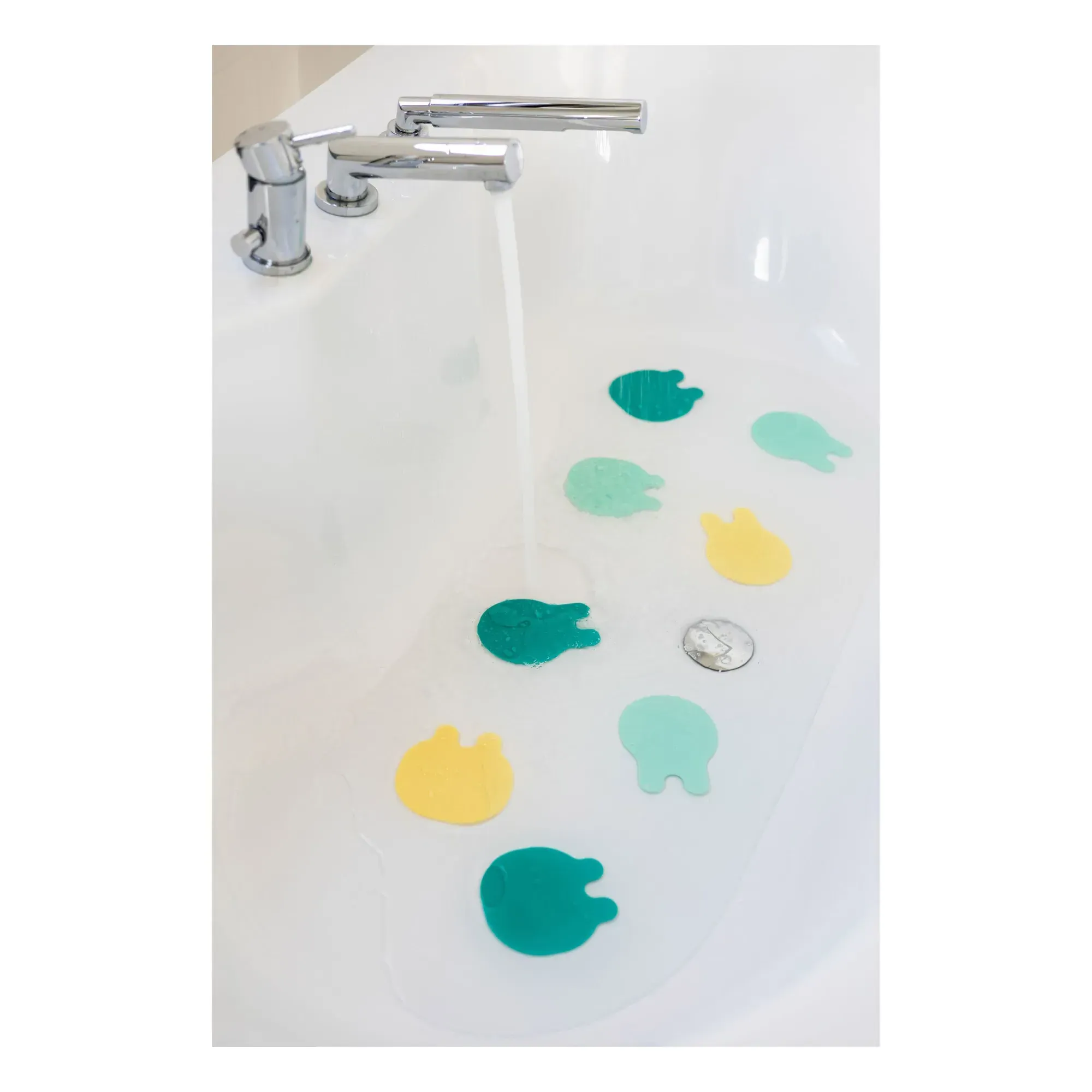 Grippi Bath Mat Set of 8 - Yellow, PVC alternate view
