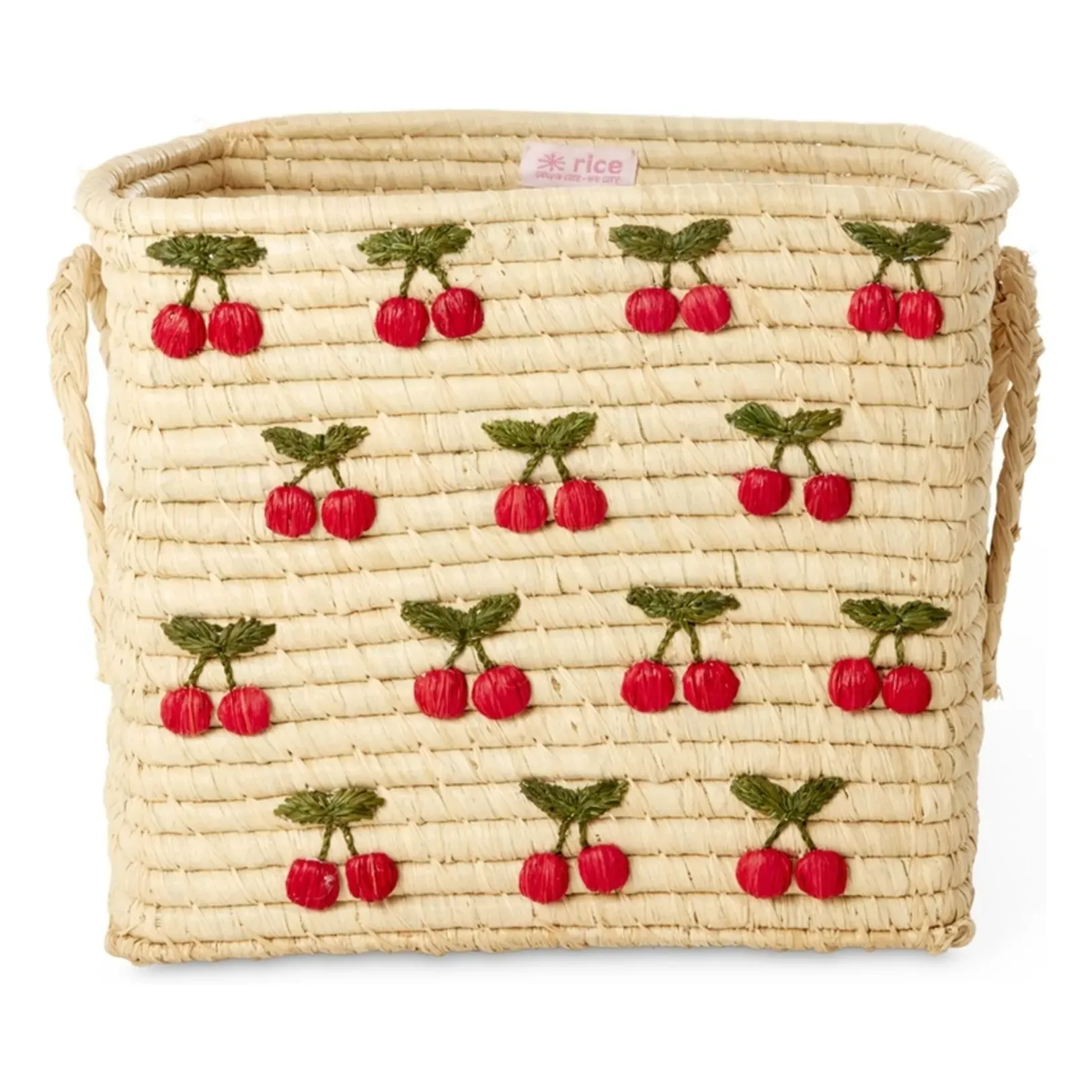 Cerises Square Storage Basket - Natural, Raffia product