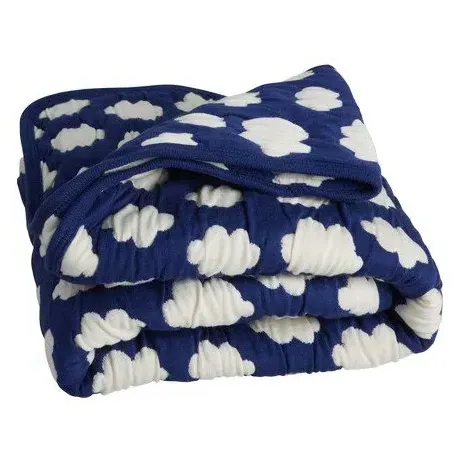 Clouds Throw - Dark Blue, Cotton product