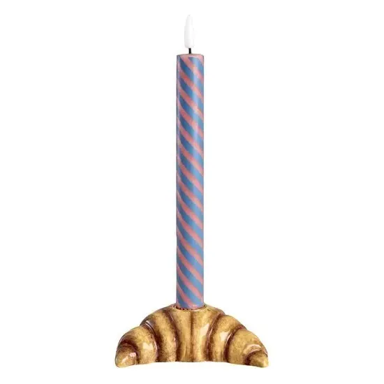 Croissant-Shaped Ceramic Candle Holder - Beige product