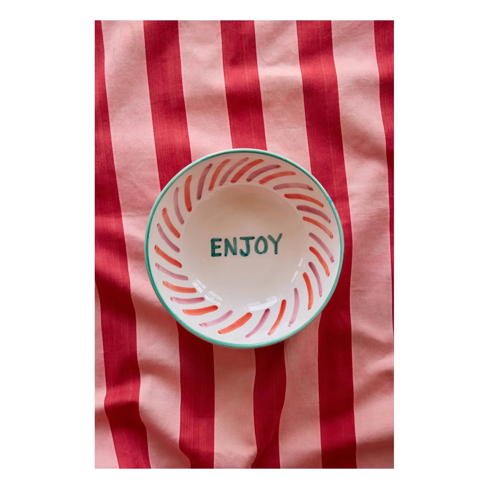 Enjoy Ceramic Salad Bowl - Pink alternate view