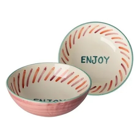 Enjoy Ceramic Salad Bowl - Pink product