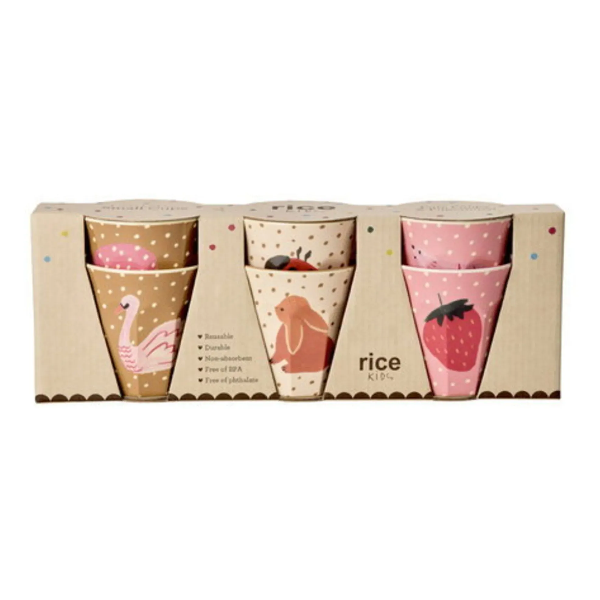 Fairy Tale Tumblers Set of 6 - Pink, Melamine product
