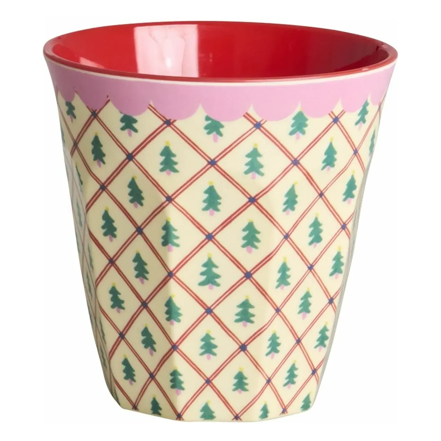 Fir Trees Melamine Glass - Cream product