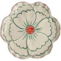 Fleur Dessert Plate - Green, Ceramic alternate view