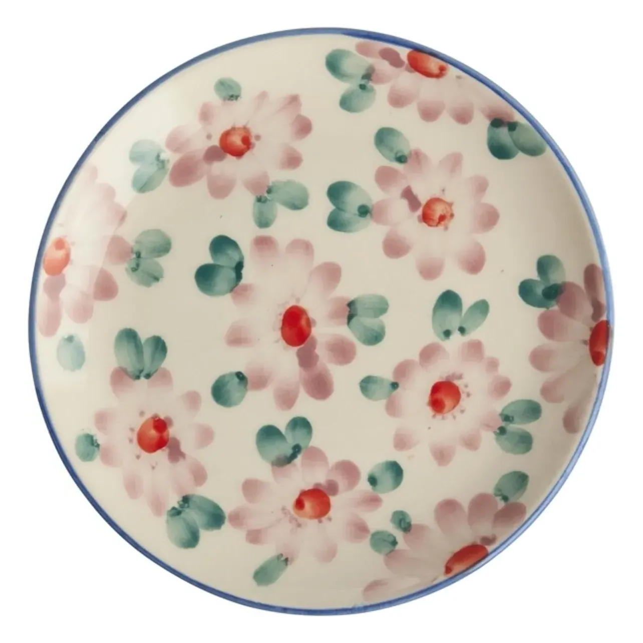 Flowers Ceramic Dessert Plate - Pink product