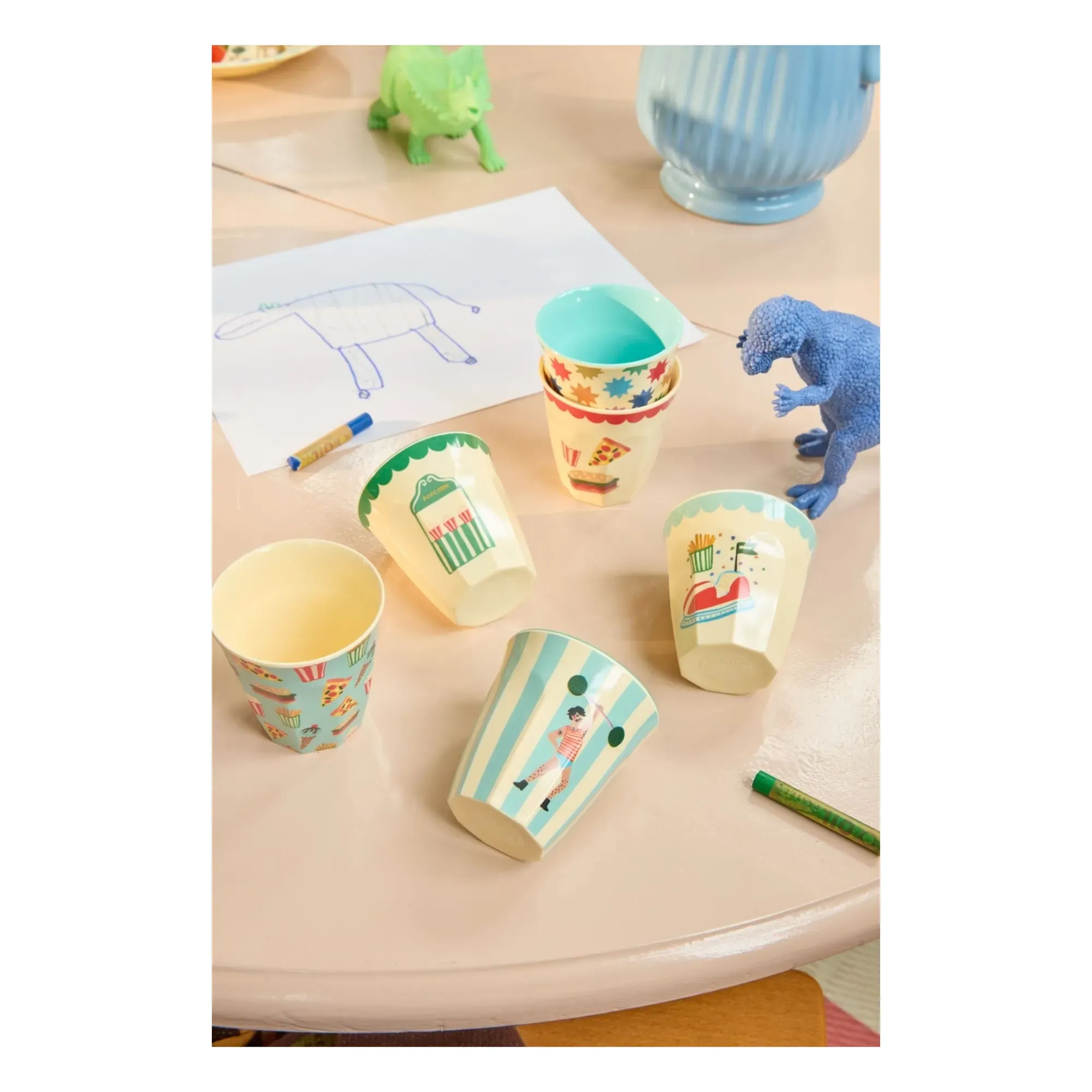 Fun Fair Tumblers Set of 6 - Multicoloured, Melamine alternate view