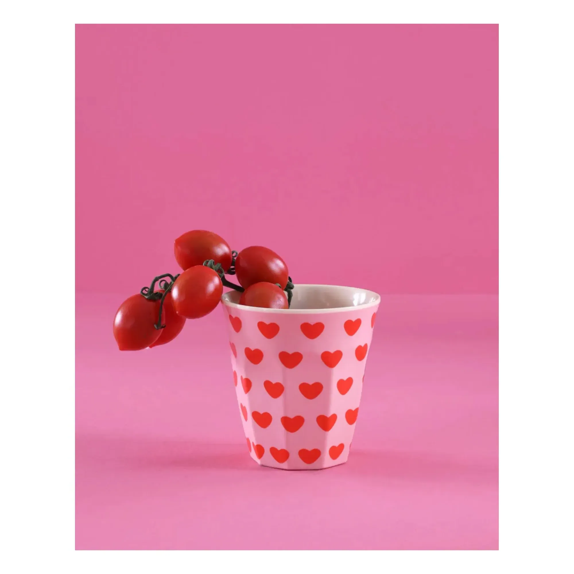 Heart Tumbler Medium Cup - Pale Pink, Melamine alternate view