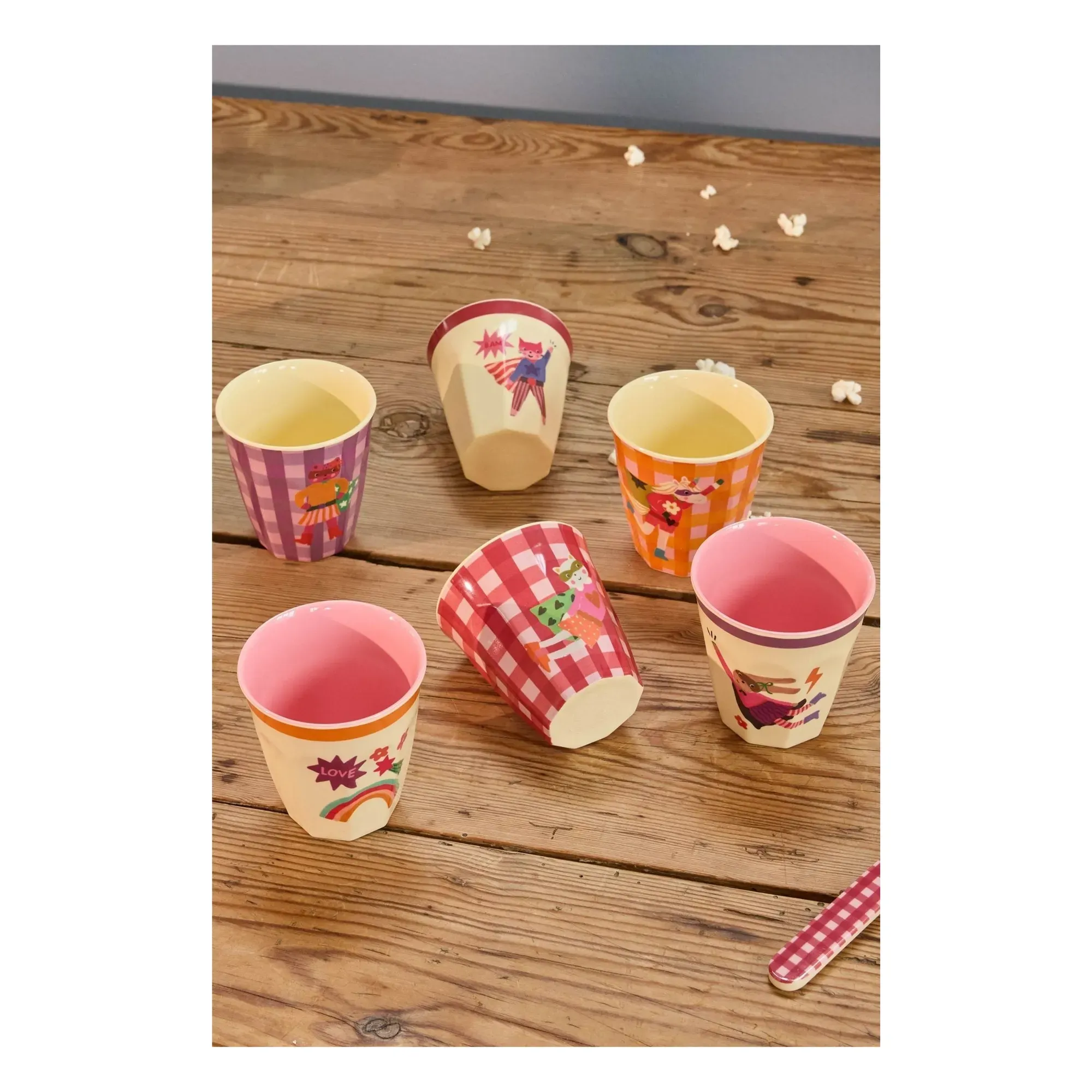 Heroes Melamine Tumblers Set of 6 - Pink alternate view