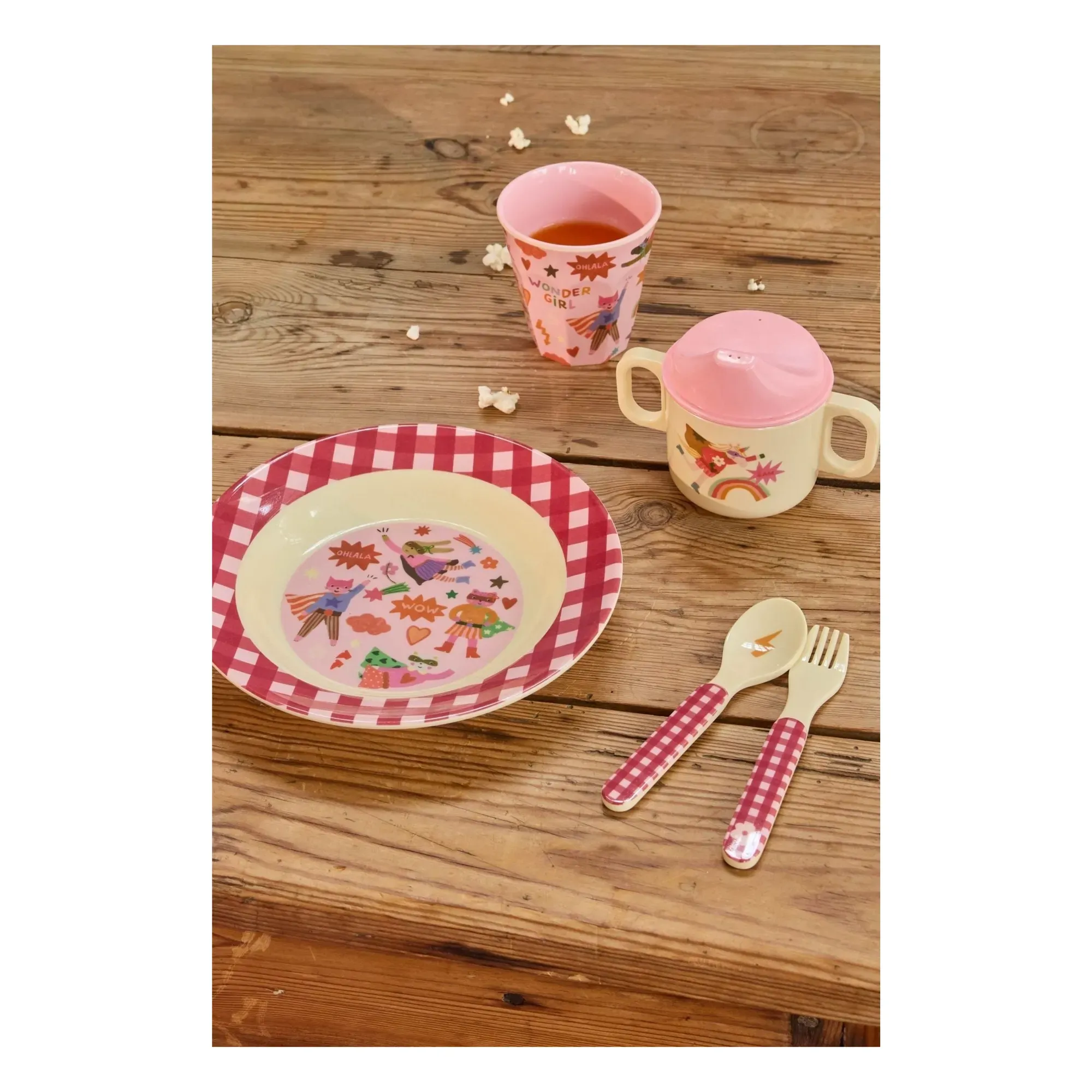 Héro Melamine Soup Plate - Pink alternate view