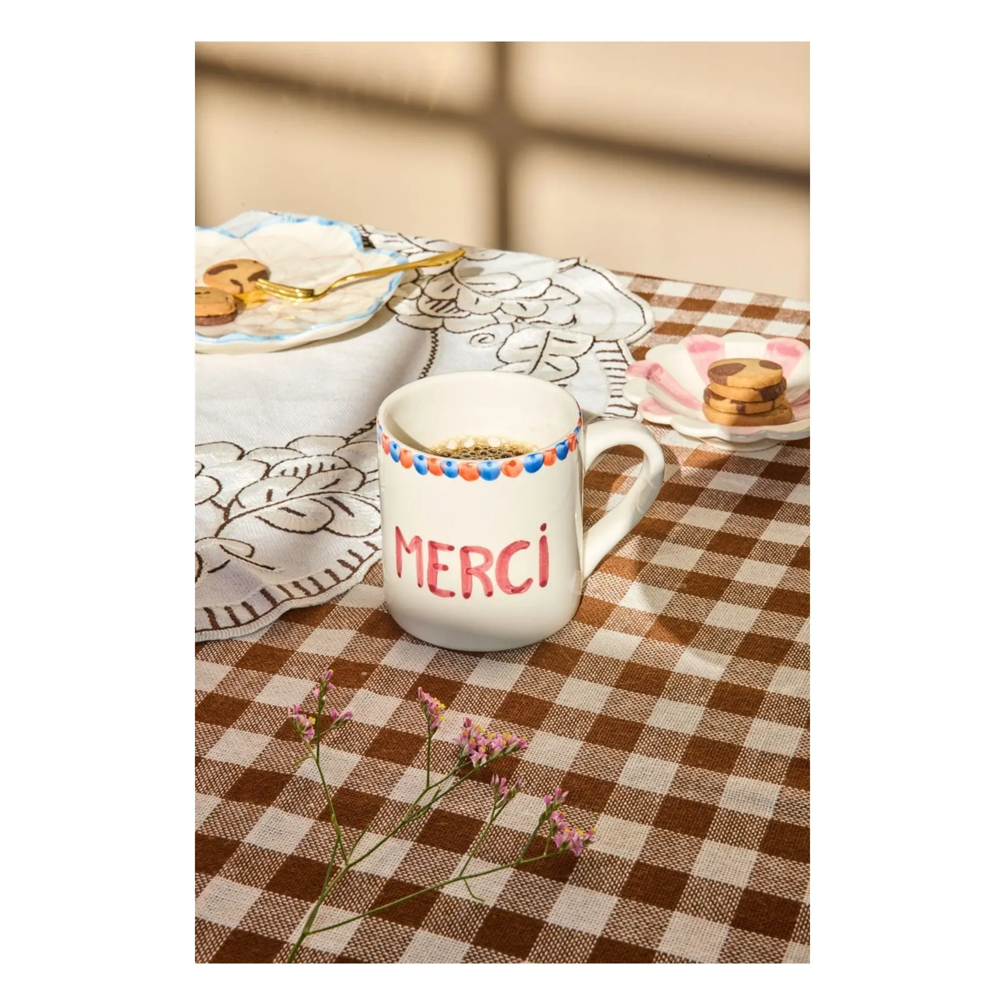 Merci Ceramic Mug - Ecru alternate view