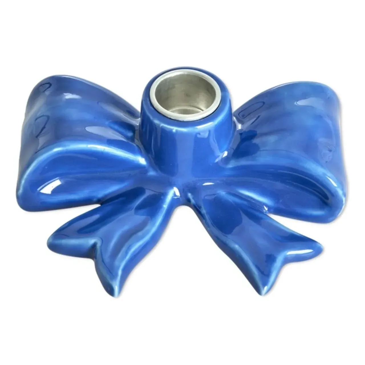 Nœud Bow Shape Candleholder - Royal Blue, Ceramic product