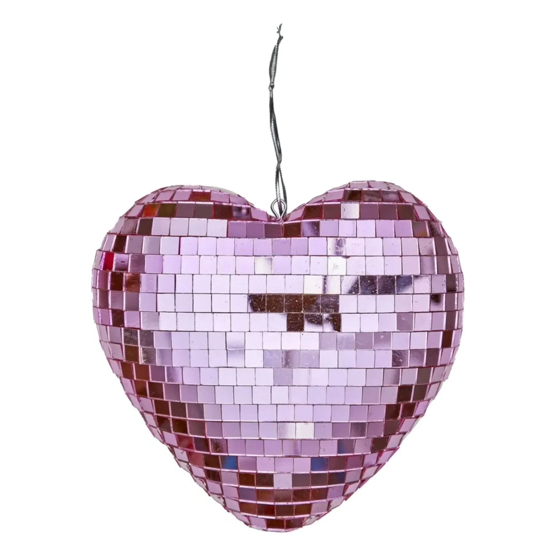 Rice Heart Shaped Disco Ball - Pink, Mirror product