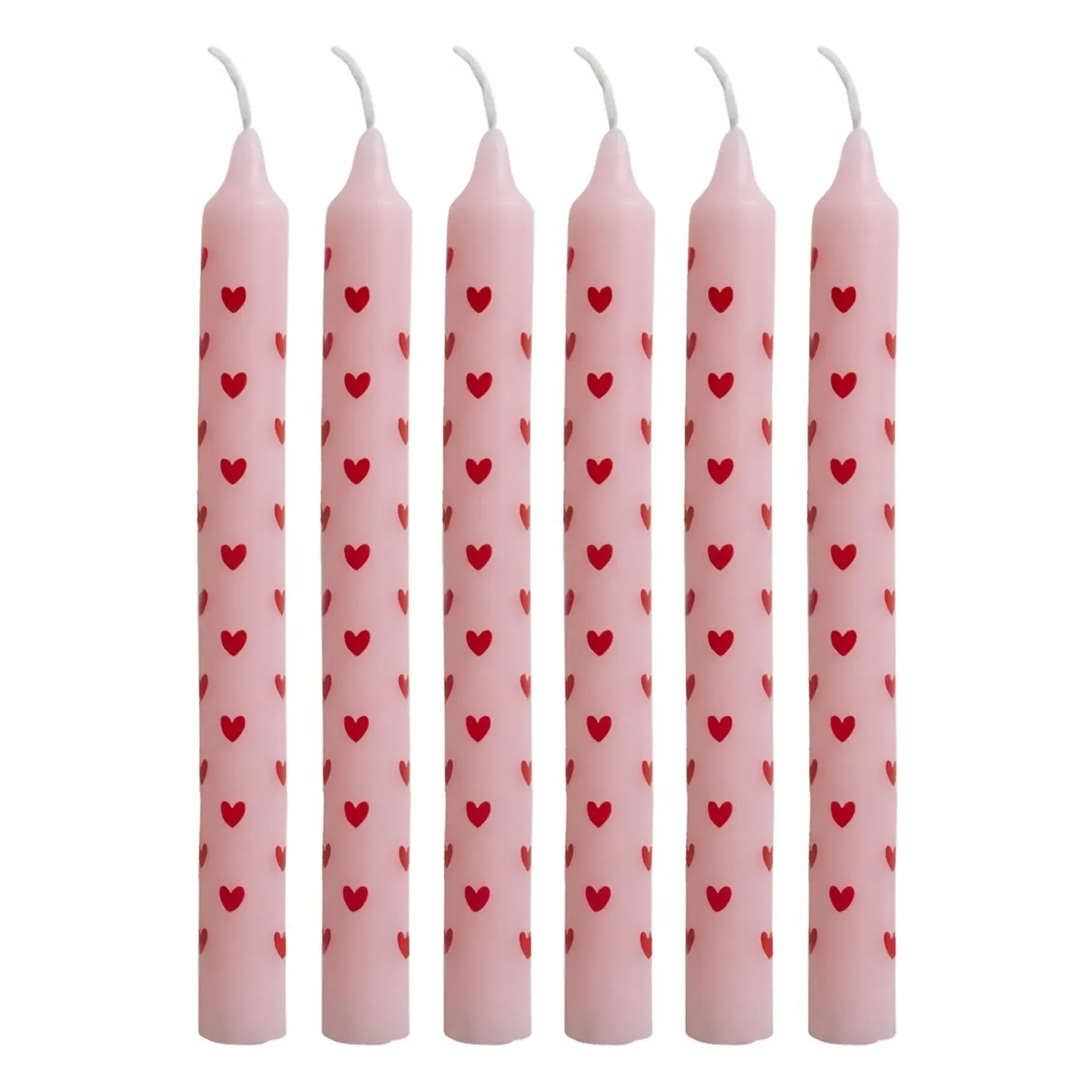 Rice Hearts Candles Set of 2 - Pink, Paraffin Wax product