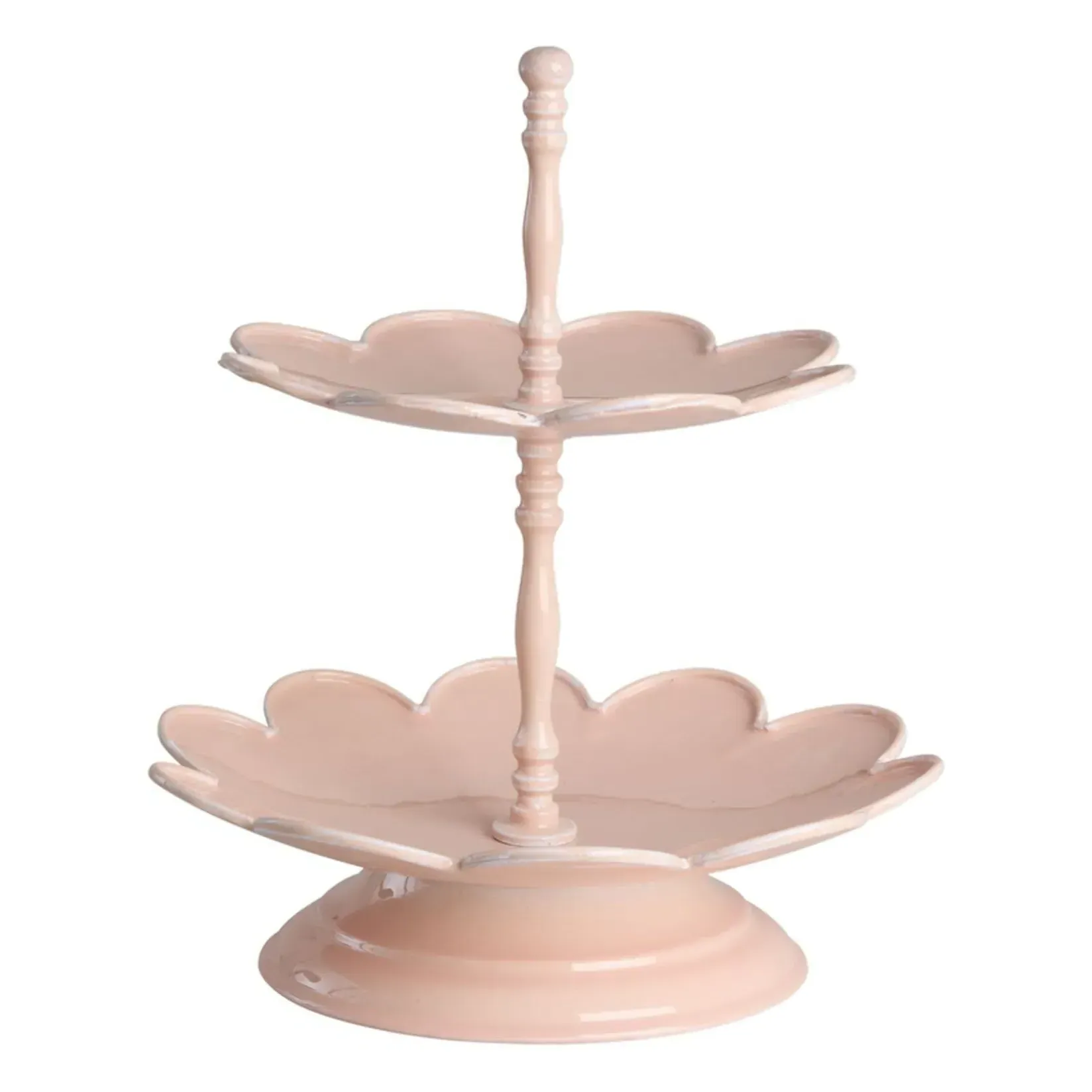 Rice Metal Cake Stand - Pink product