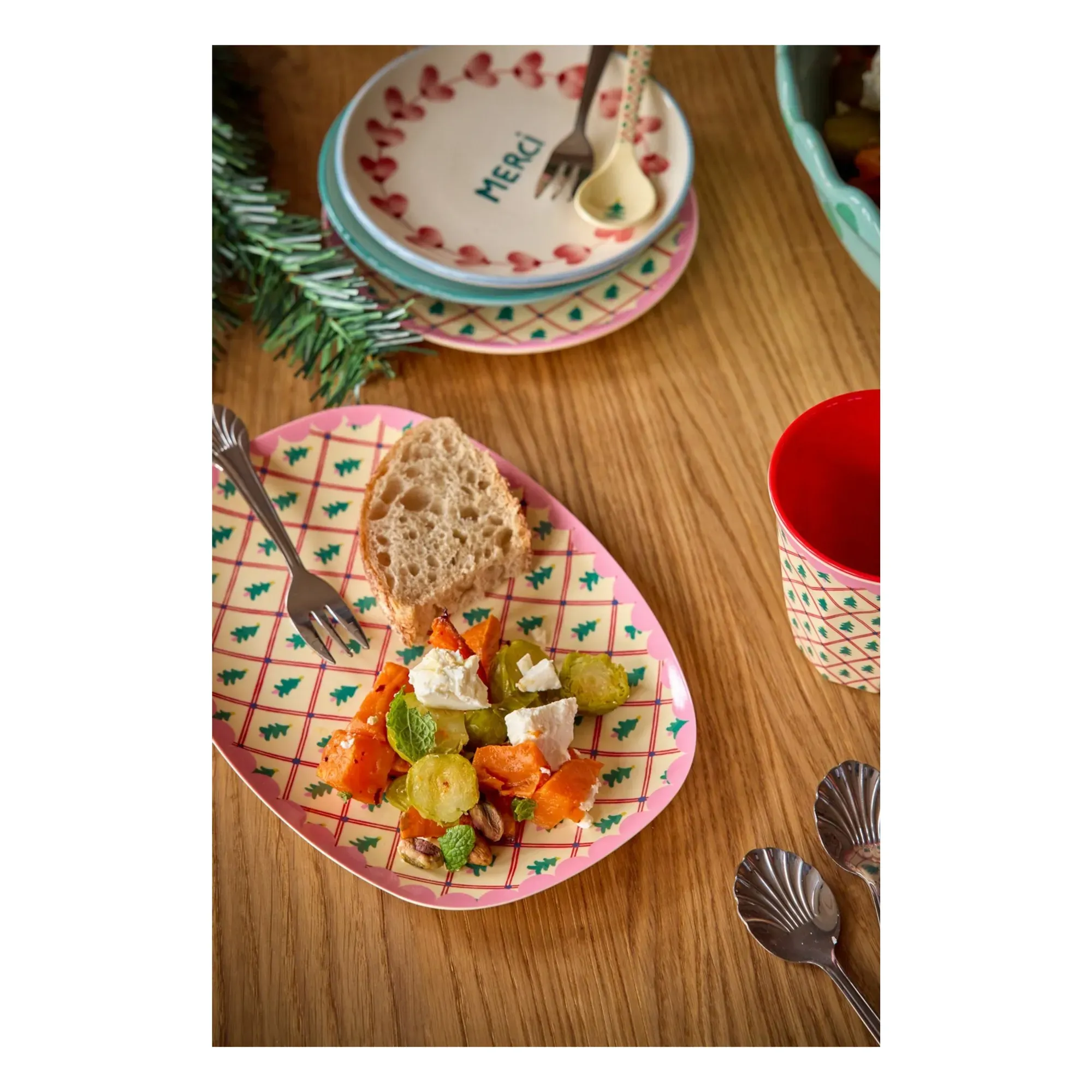 Rice Rectangular Melamine Dish - Cream alternate view