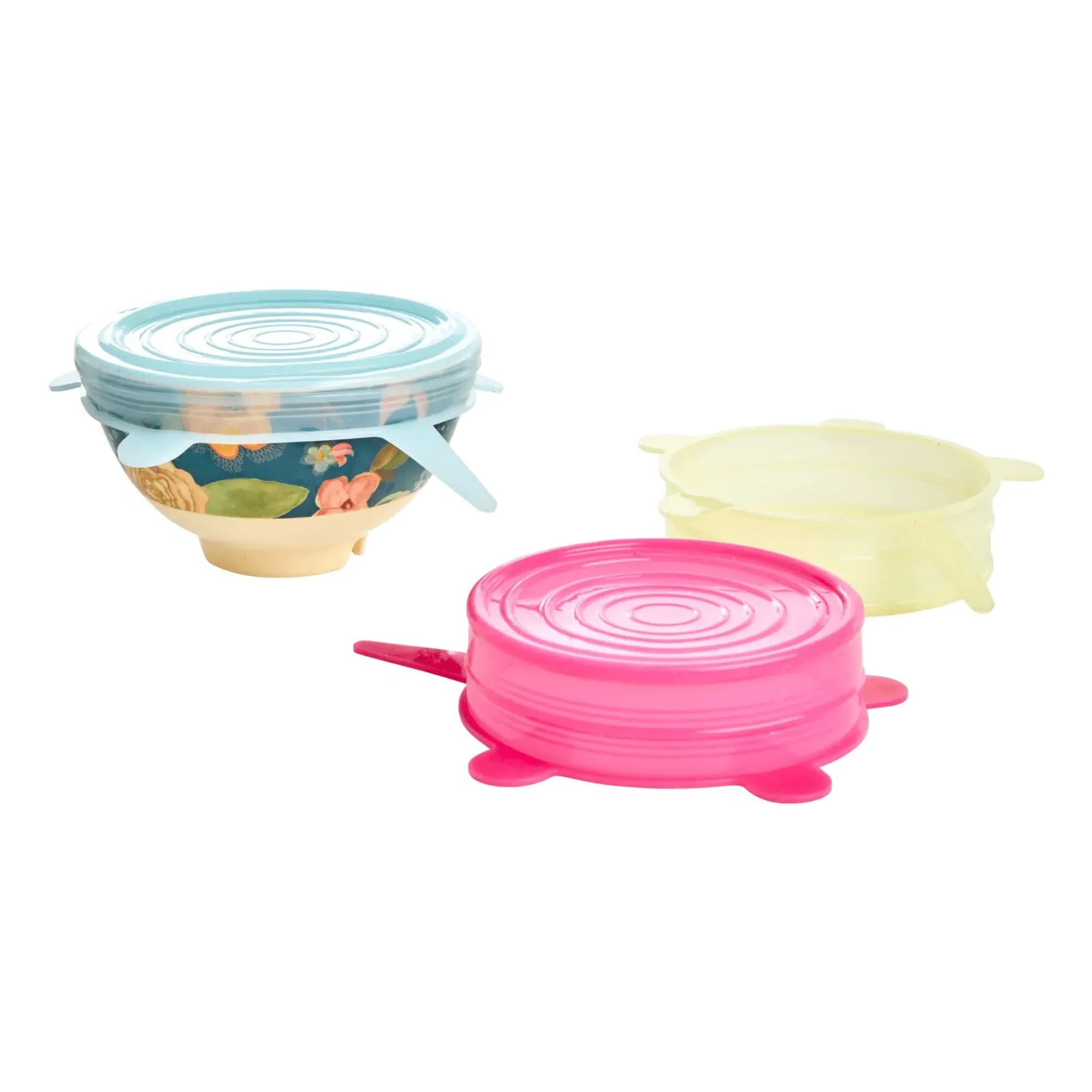 Rice Silicone Lids Set of 3 - Multicoloured, Silicone alternate view