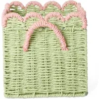 Rice Storage Basket - Almond Green, Paper Rope alternate view