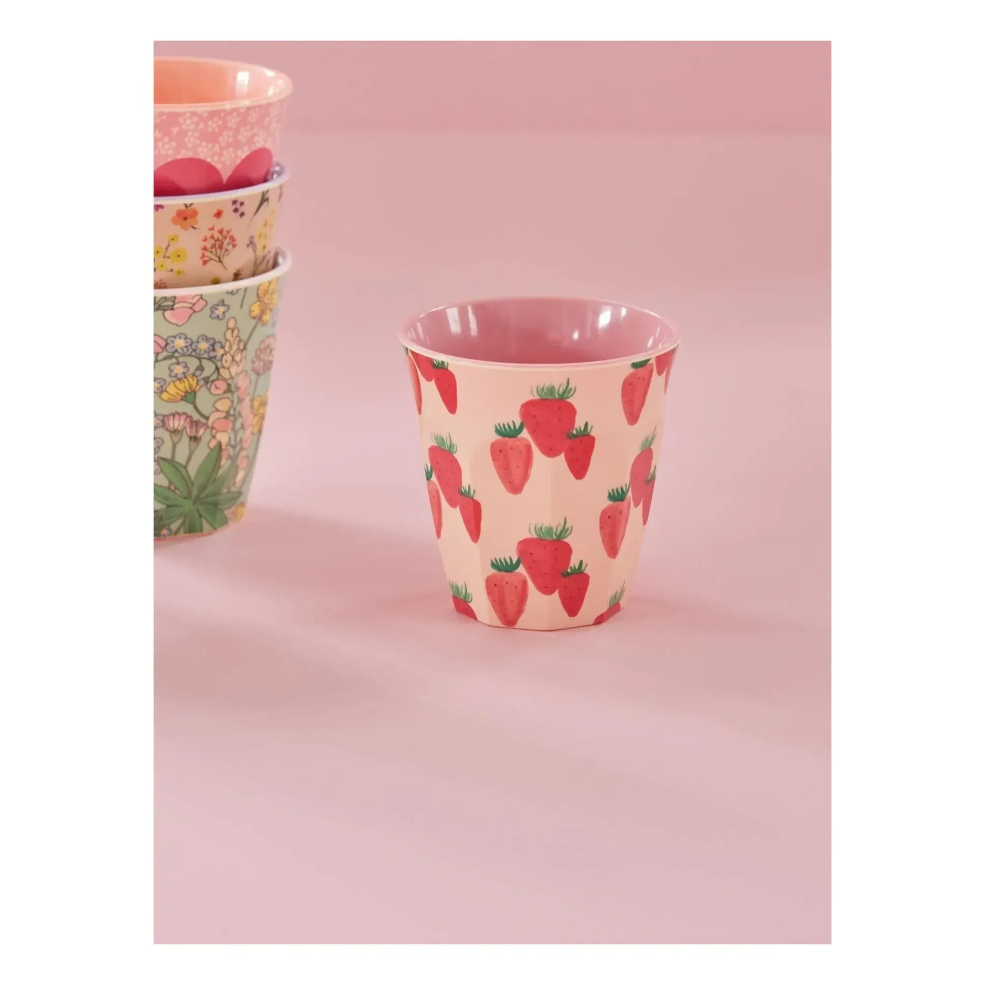 Rice Strawberry Print Tumbler - Cream, Melamine alternate view