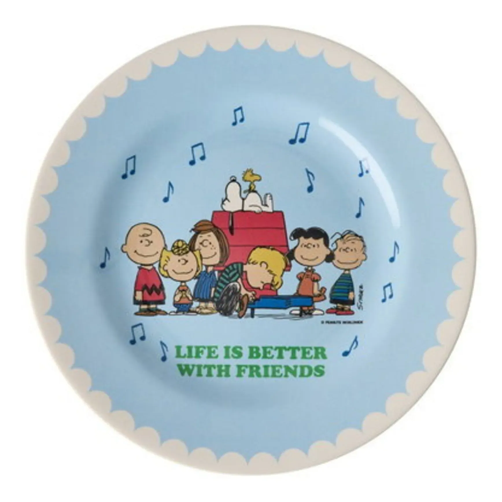 Rice x Snoopy Life Is Better Together Melamine Plate - Blue product