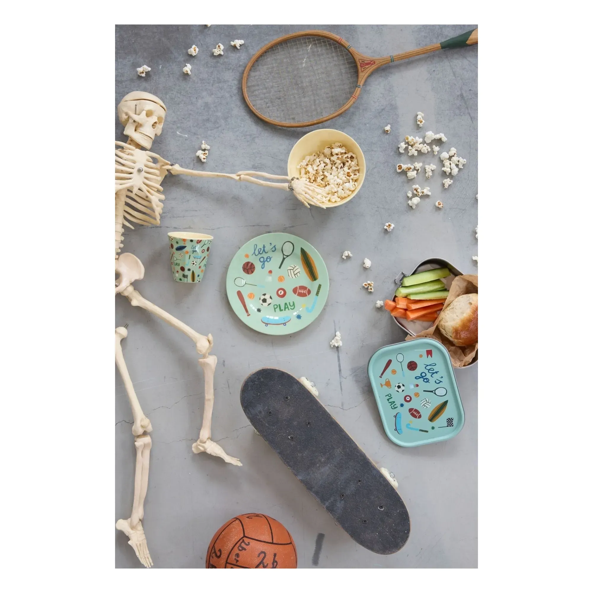 Sport Round Melamine Plate - Light Blue alternate view