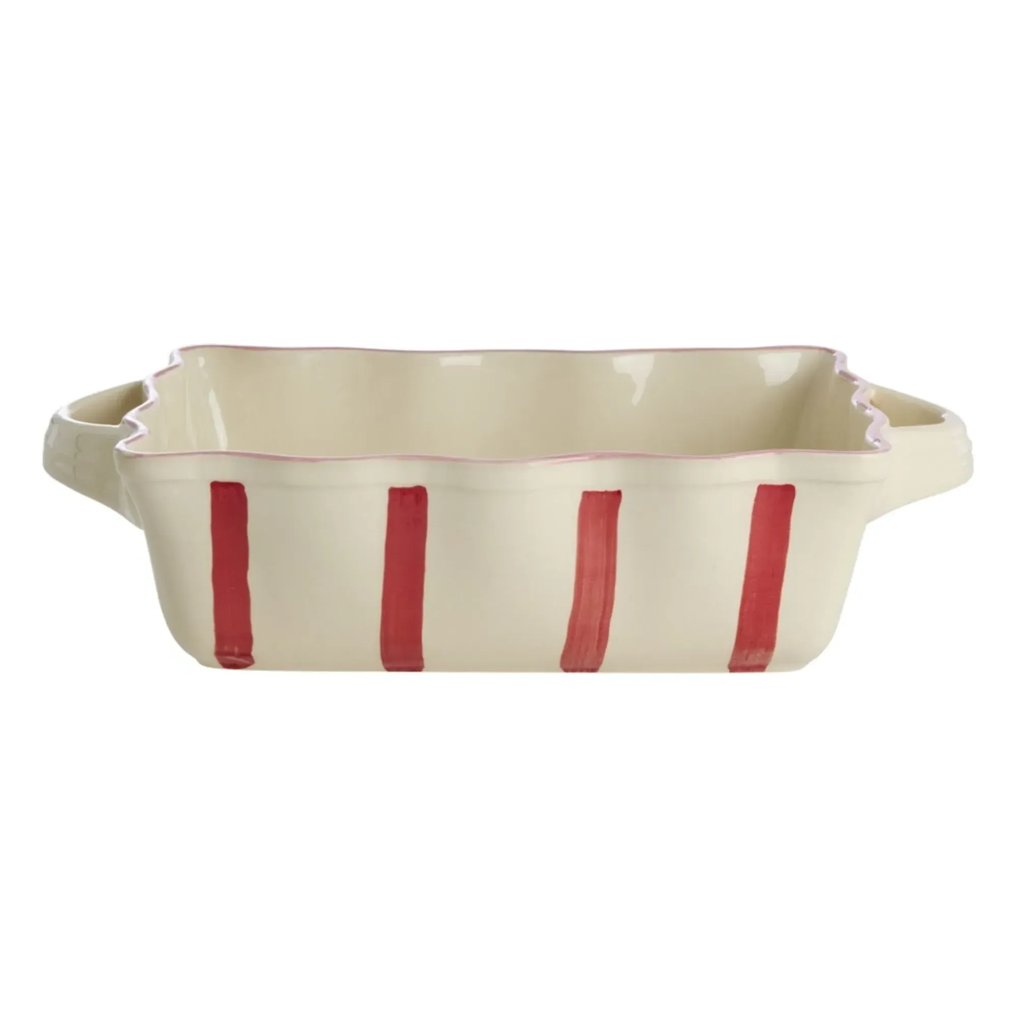 Striped Baking Dish - Red, Stoneware product