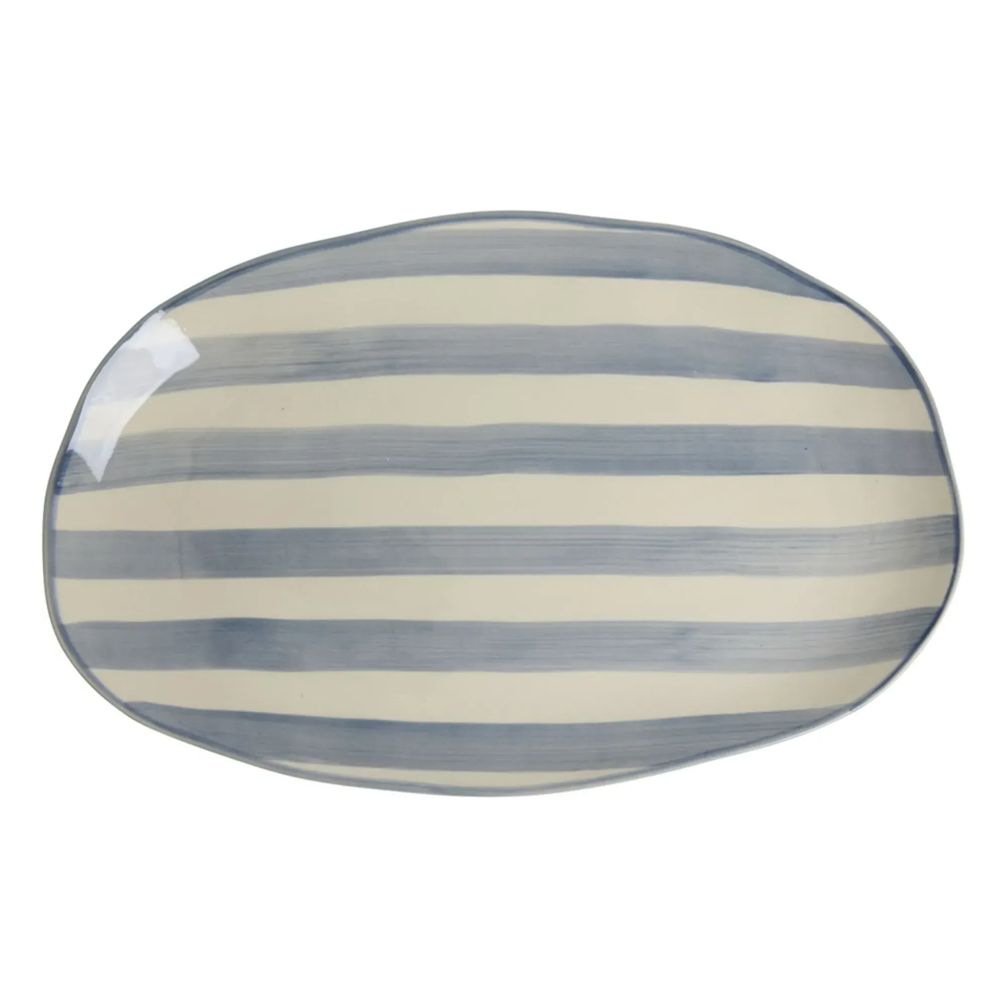Striped Ceramic Dish - Blue, Stoneware product