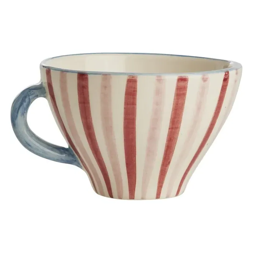 Striped Ceramic Mug - Burgundy product