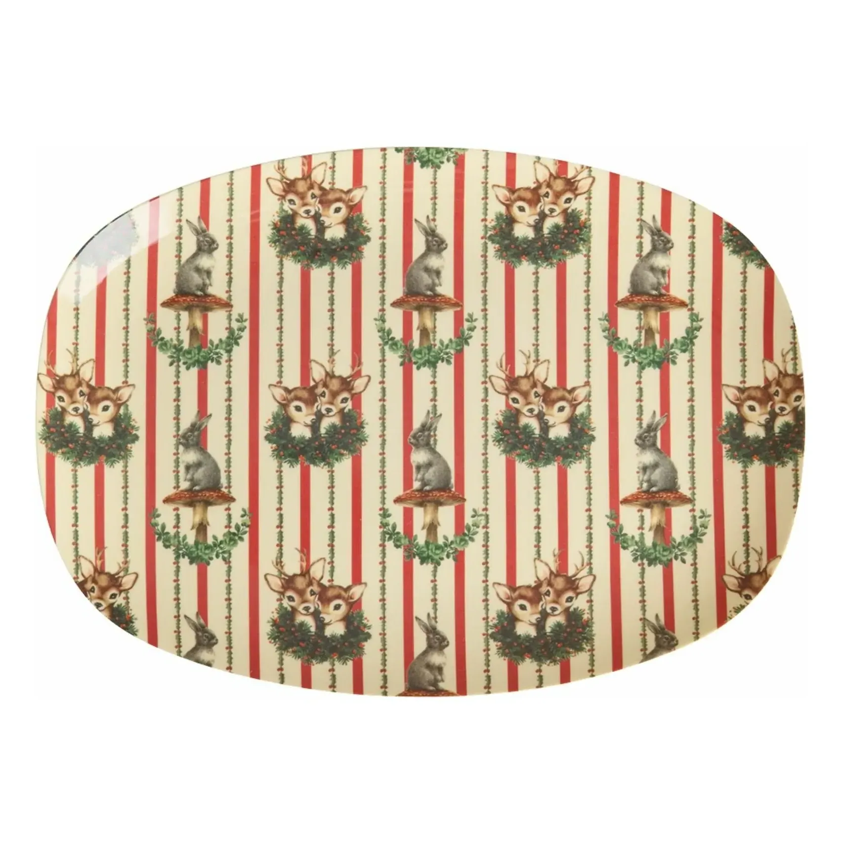 Sweet Forest Rectangle Dish - Cream, Melamine product