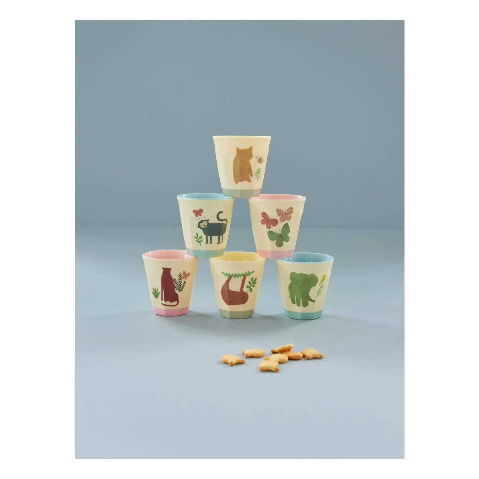 Sweet Jungle Tumblers Set of 6 - Multicoloured, Melamine alternate view