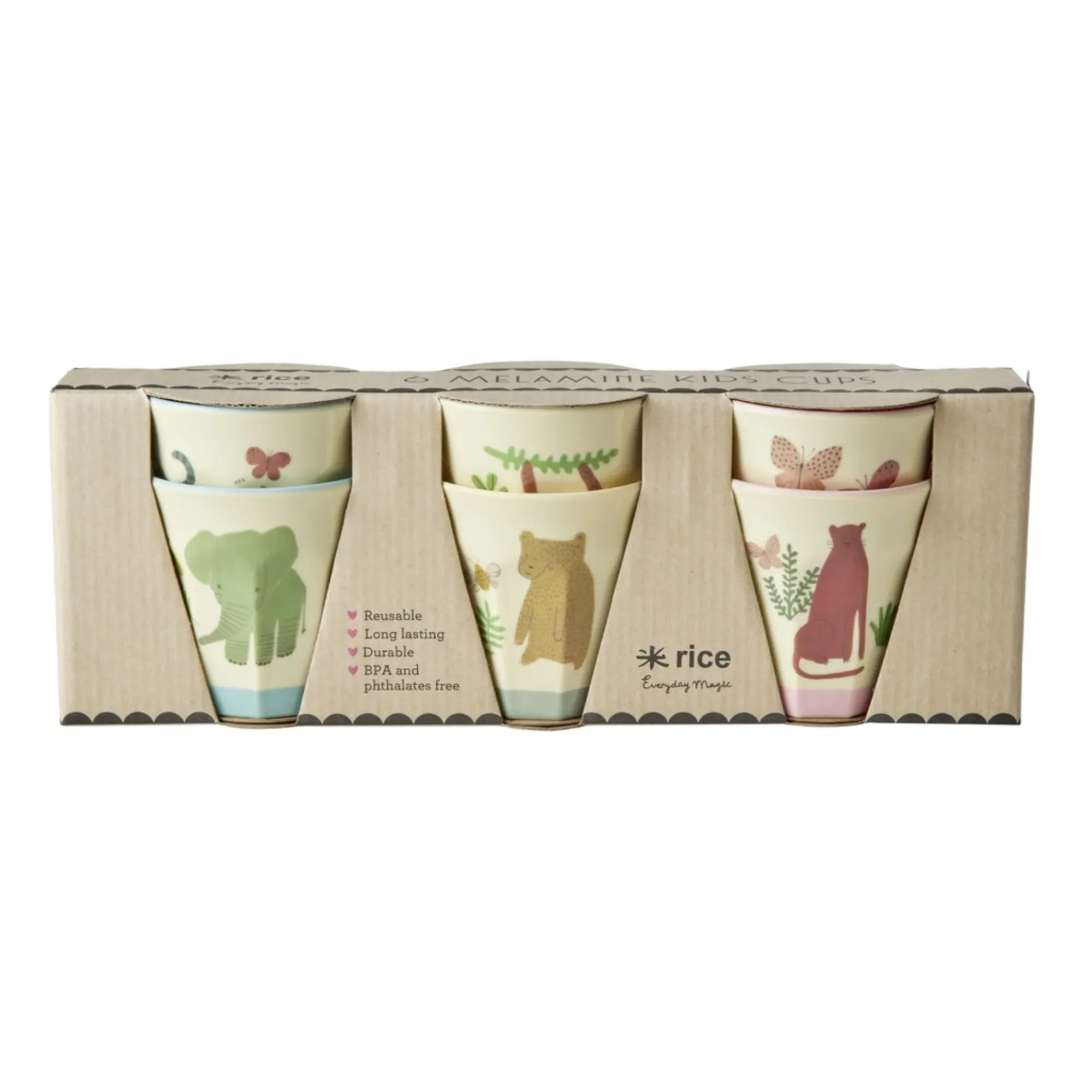 Sweet Jungle Tumblers Set of 6 - Multicoloured, Melamine product