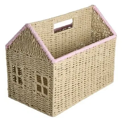 Wire Frame Storage Basket - Pink, Paper Rope product