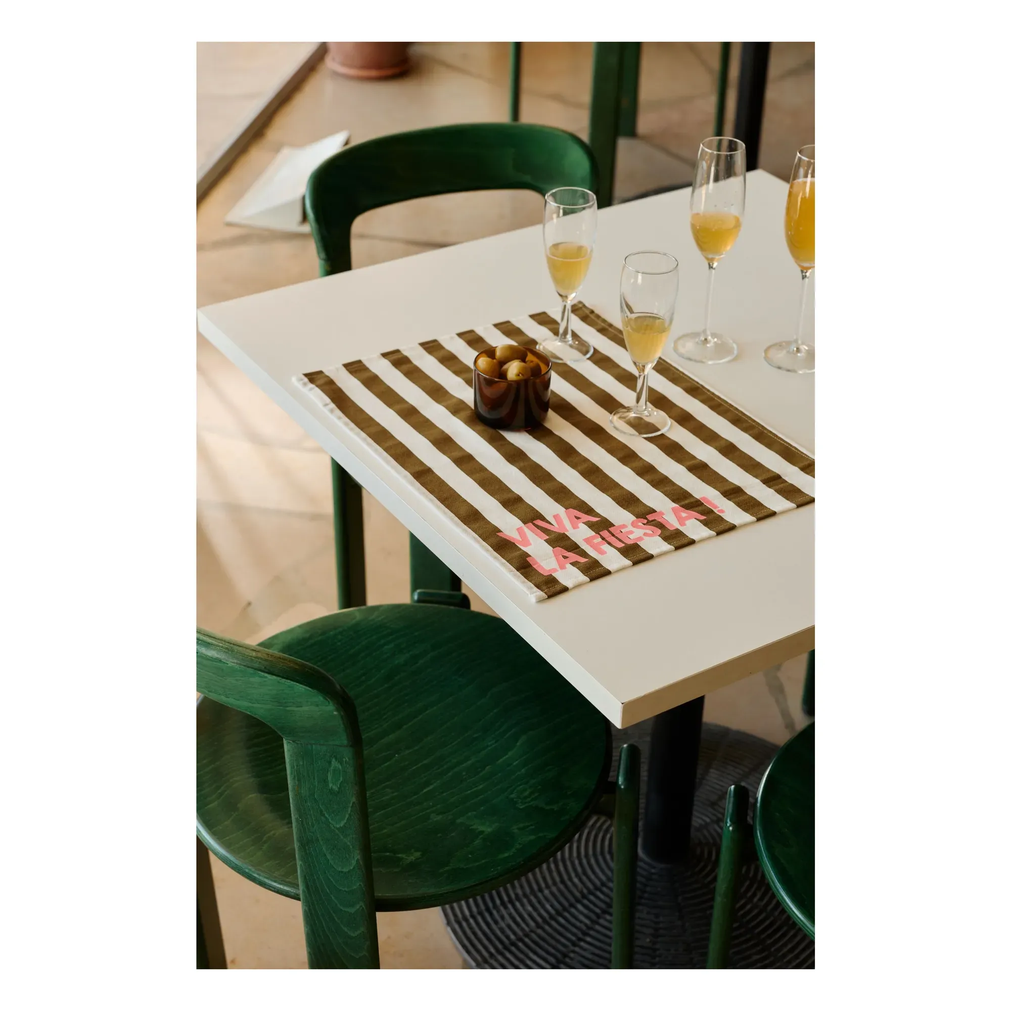 Jeannette Viva La Fiesta Set of 2 Placemats - Olive, Cotton alternate view