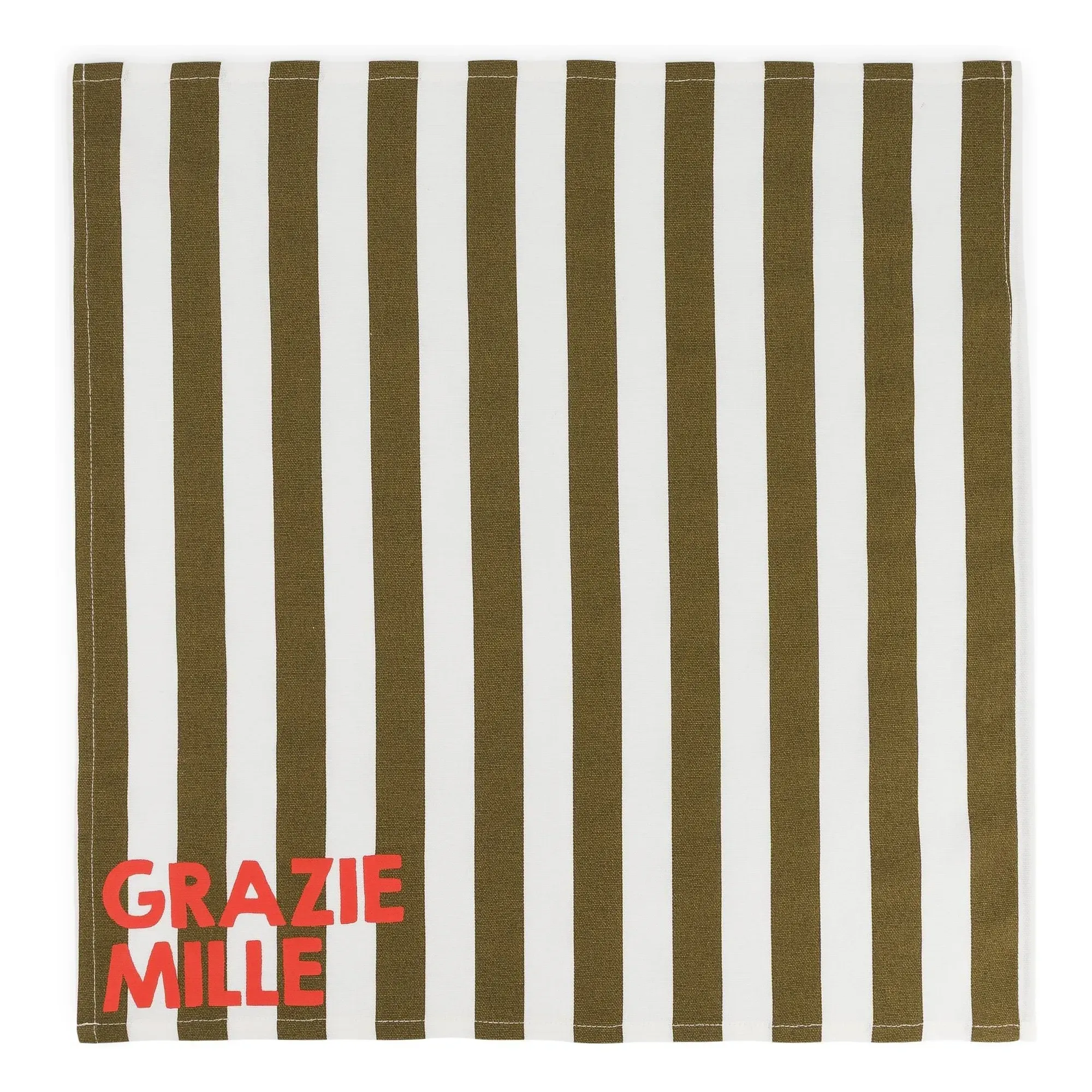 Josephine Grazie Mille Napkins Set of 2 - Khaki, Cotton alternate view