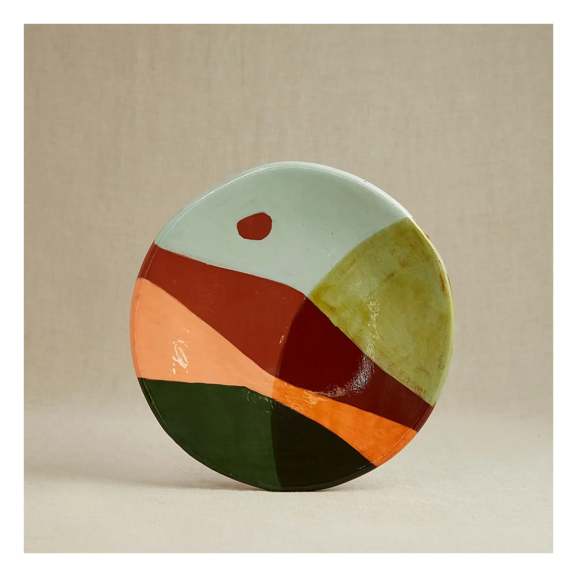 Rosi Mistou Round Display Dish - Celadon, Ceramic product