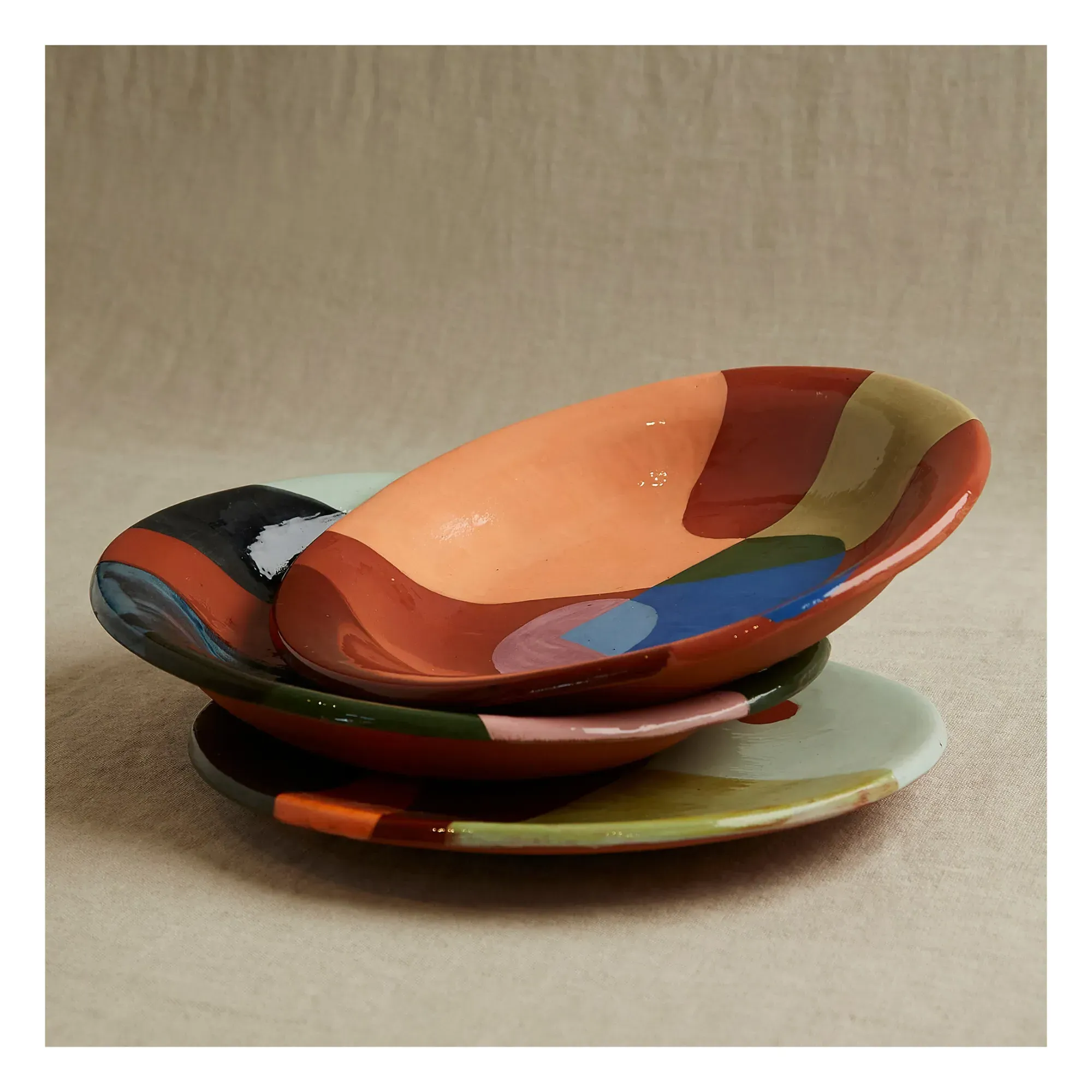 Rosi Mistou x Smallable Earthenware Salad Bowl - Terracotta, Ceramic alternate view