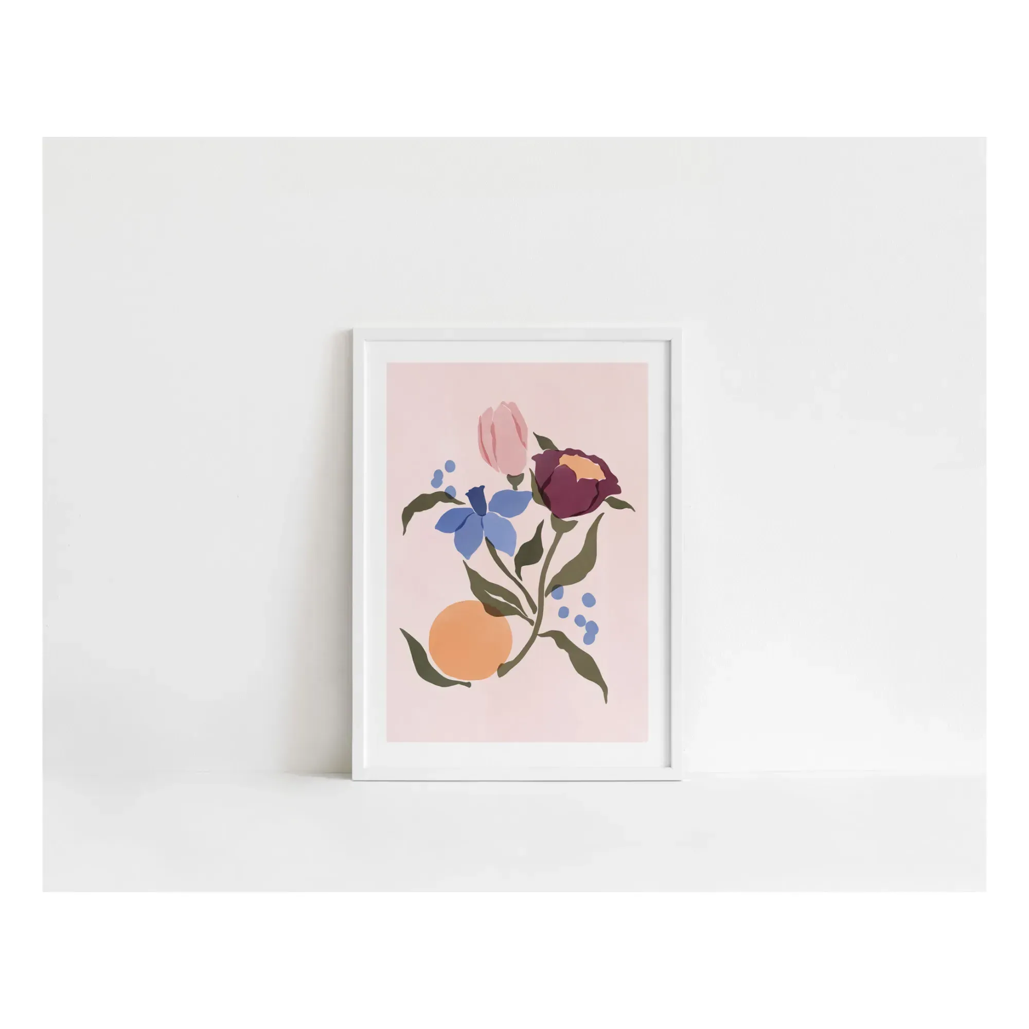 Bouquet Lavandou Floral Art Poster - Multicoloured alternate view