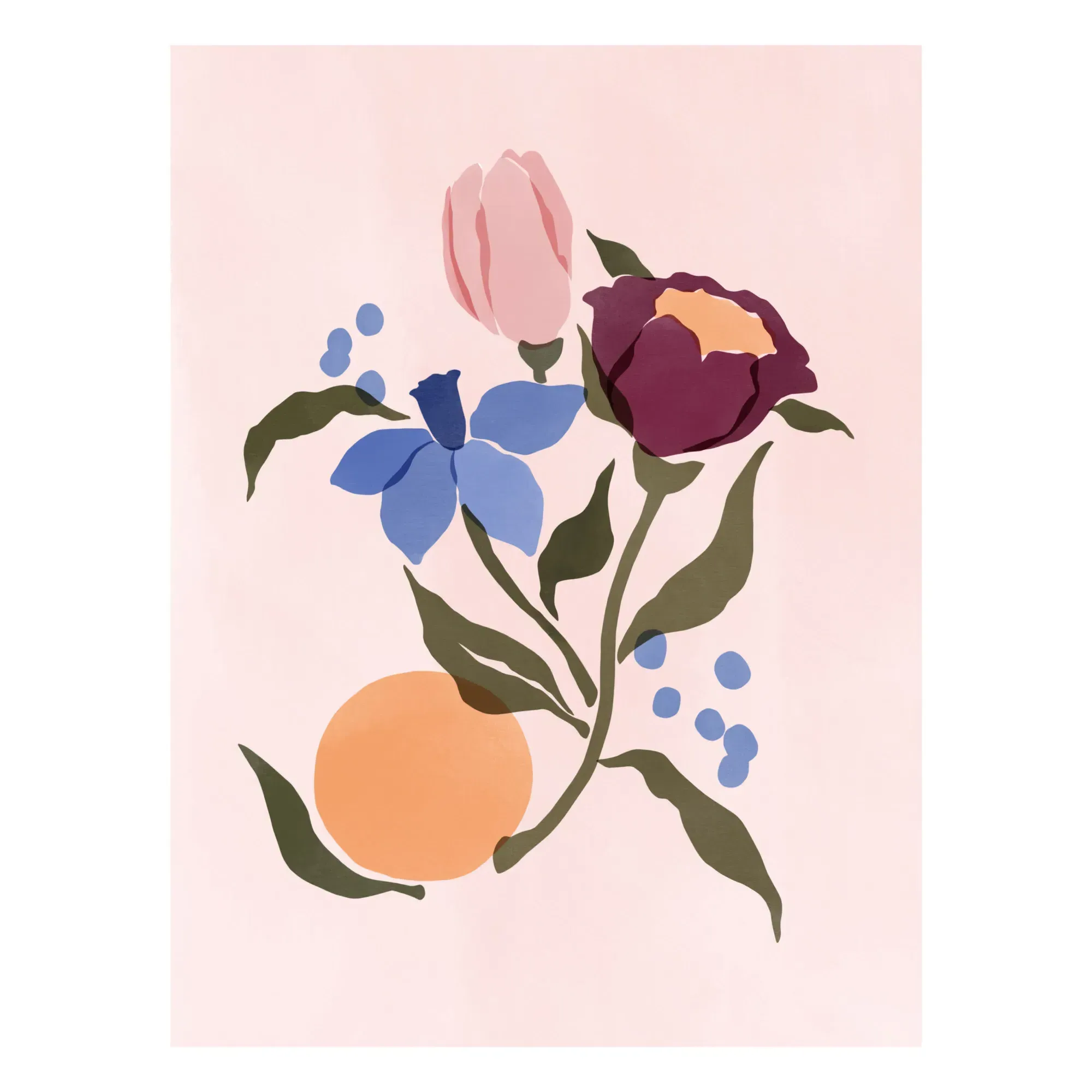Bouquet Lavandou Floral Art Poster - Multicoloured product