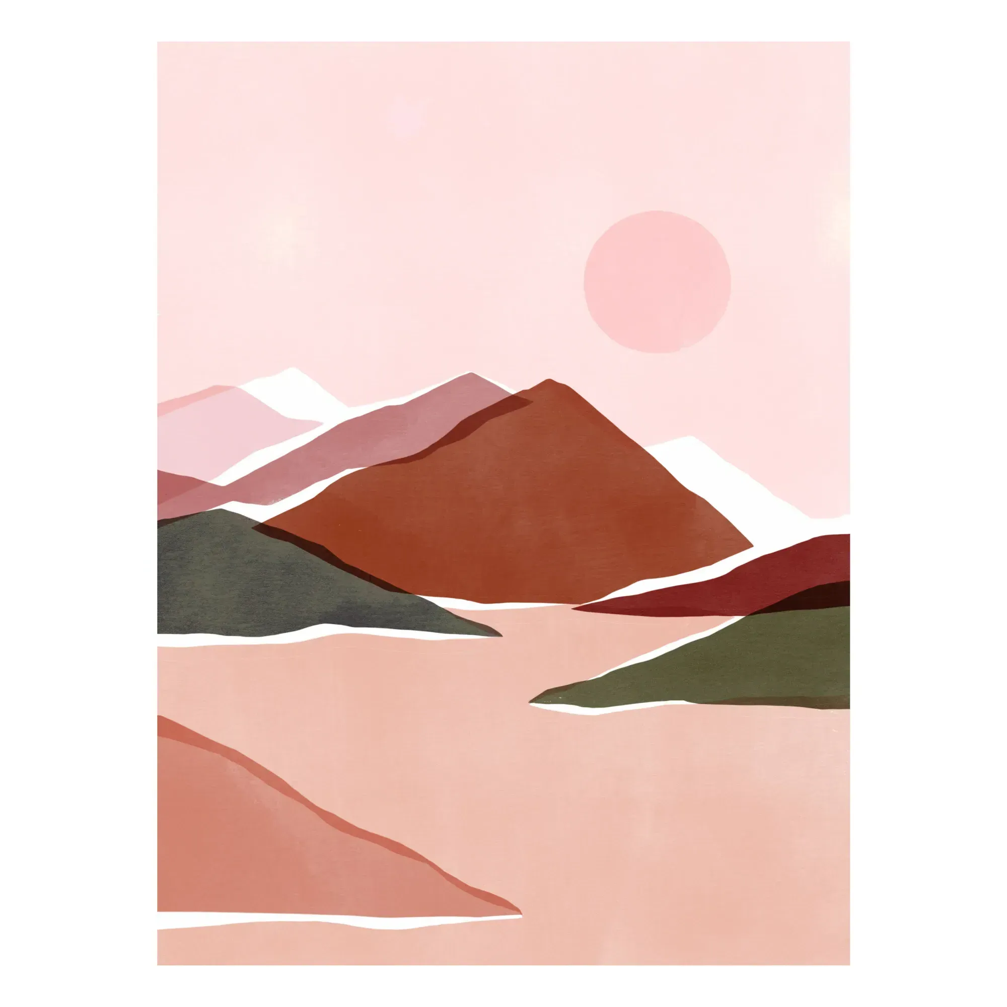 Morning Stones A4 Poster - Multicoloured product