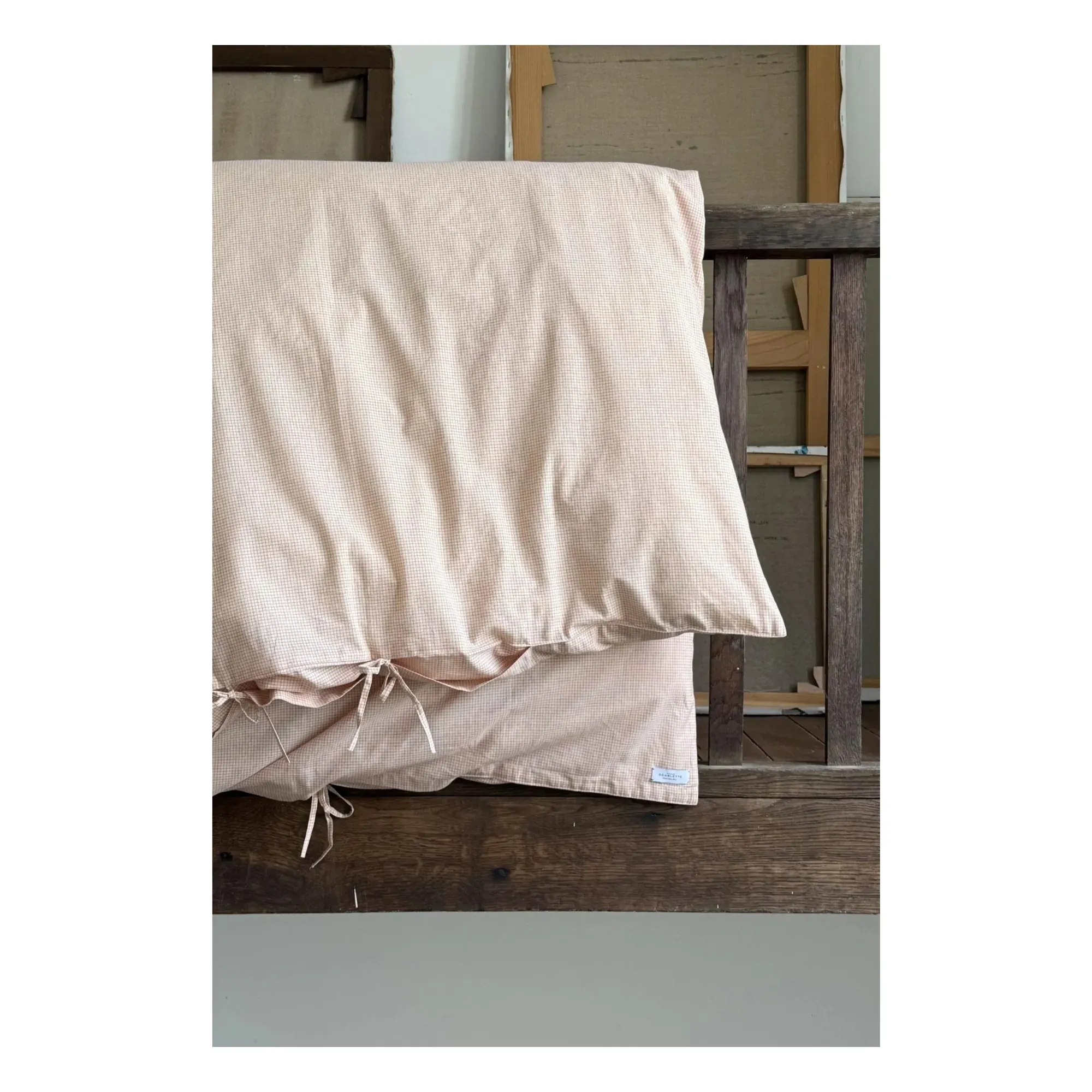 Grace Checked Cotton Bedding Set - Red product