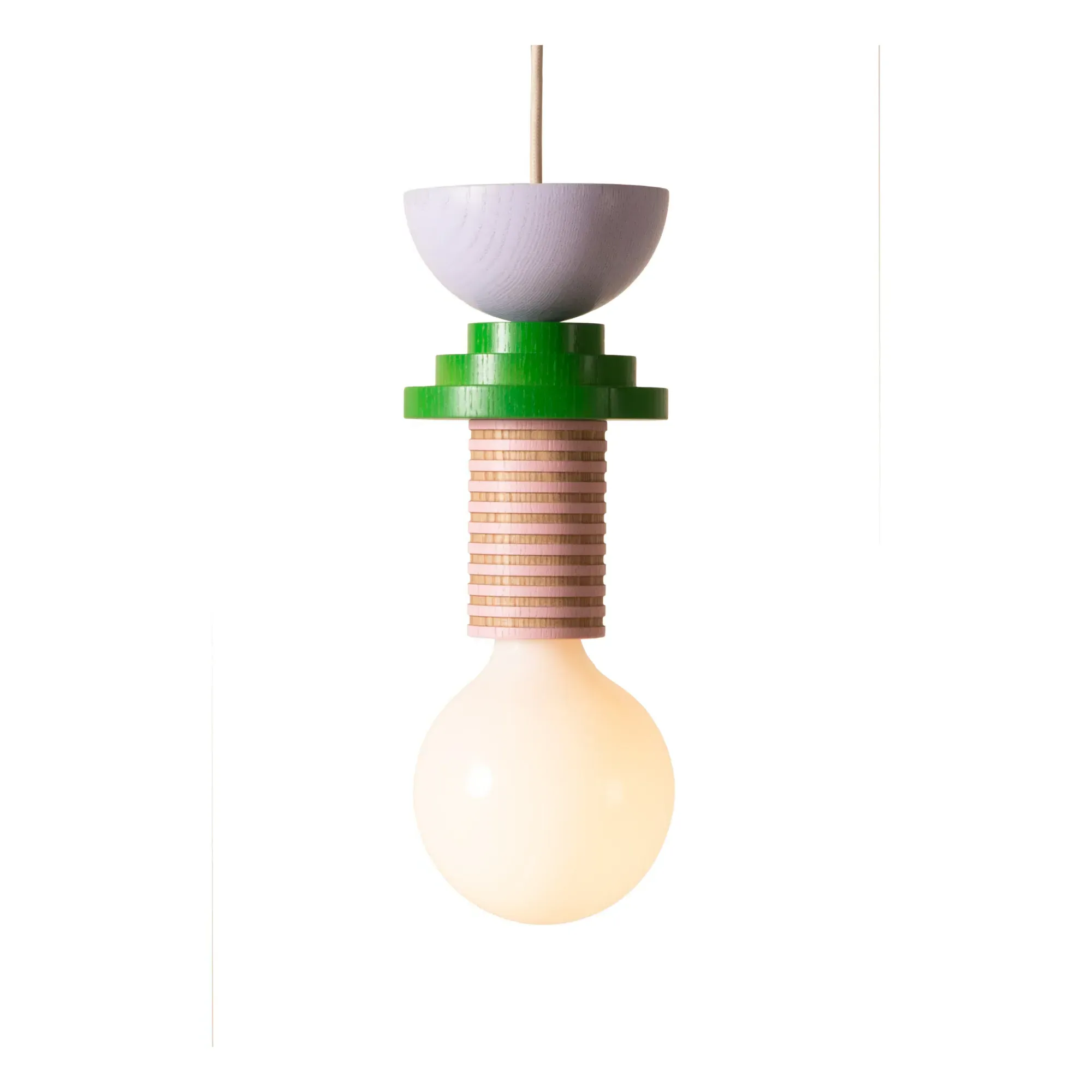 Junit Gelato Pendant Lamp - Lilac, Ash Wood product