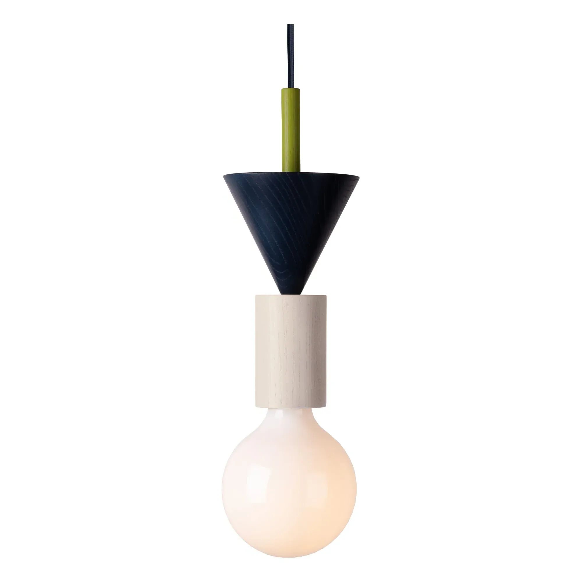 Junit Omen Pendant Light - Blue, Ash Wood product