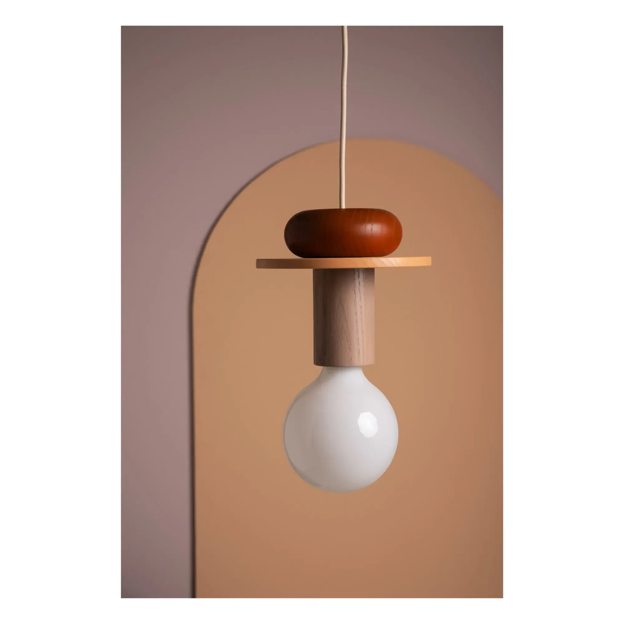 Junit Pan Pendant Light - Natural, Ash Wood alternate view