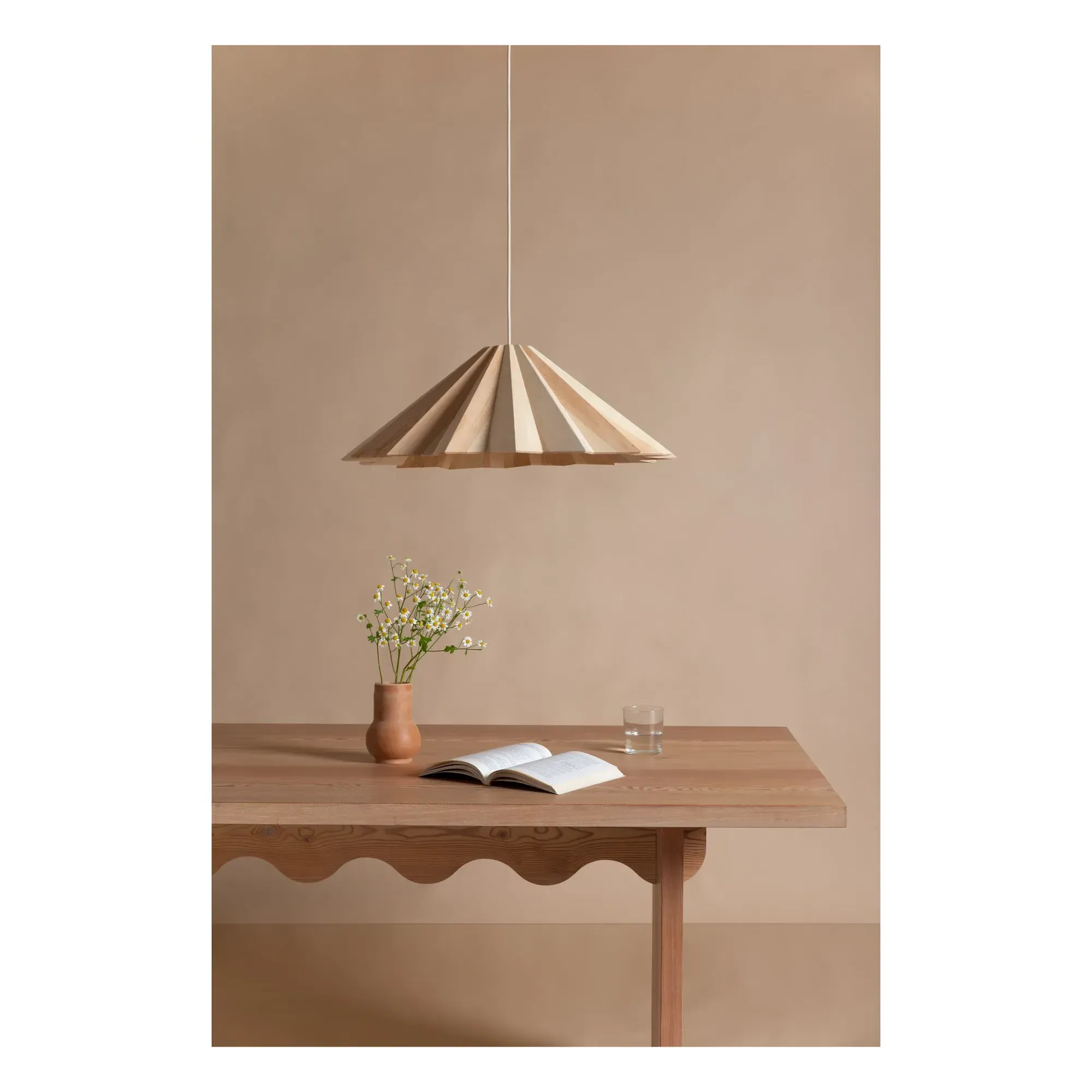 Stratus Wooden Suspension Light - Pine alternate view