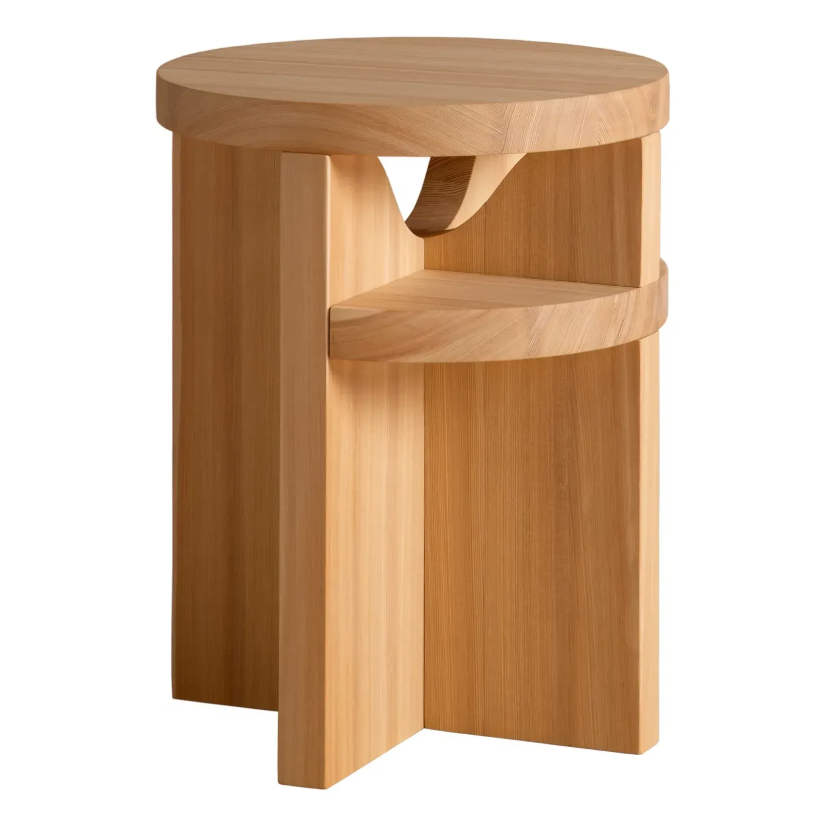 Tami Round Stool - Pine, Oak Wood product