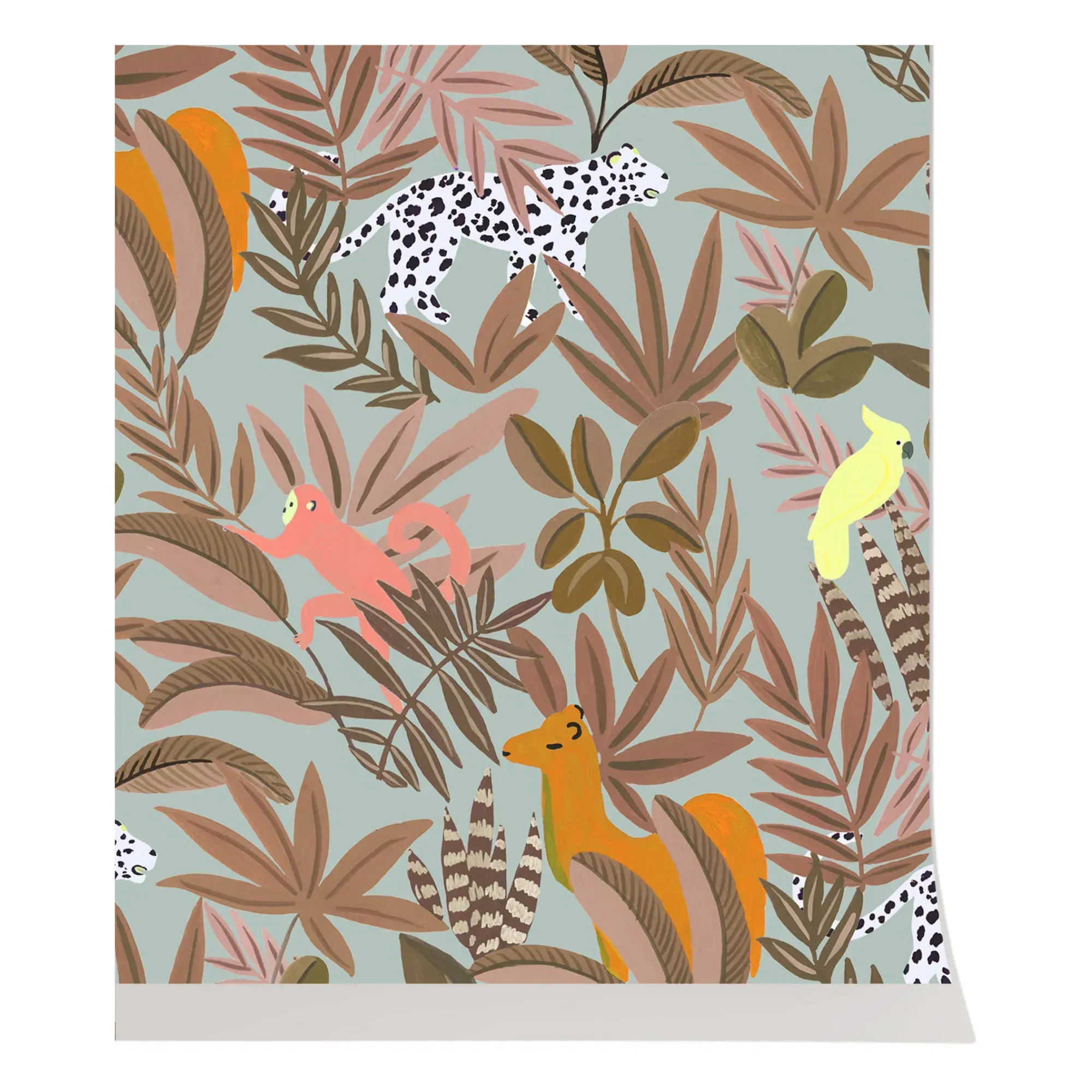 Animalia Amande Non-Woven Wallpaper - Multicoloured product