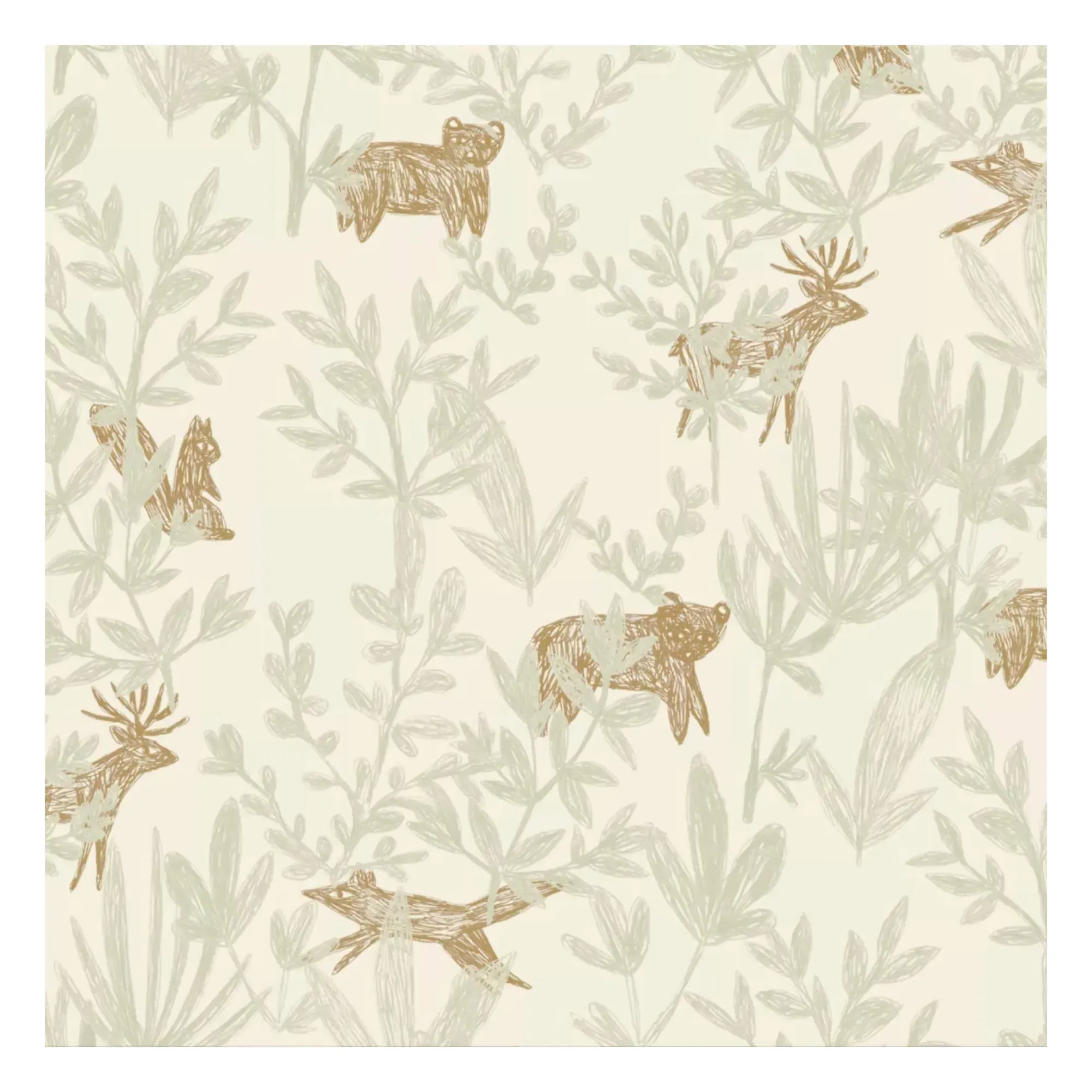Cache Cache Wallpaper - Lichen Green, Non-Woven alternate view